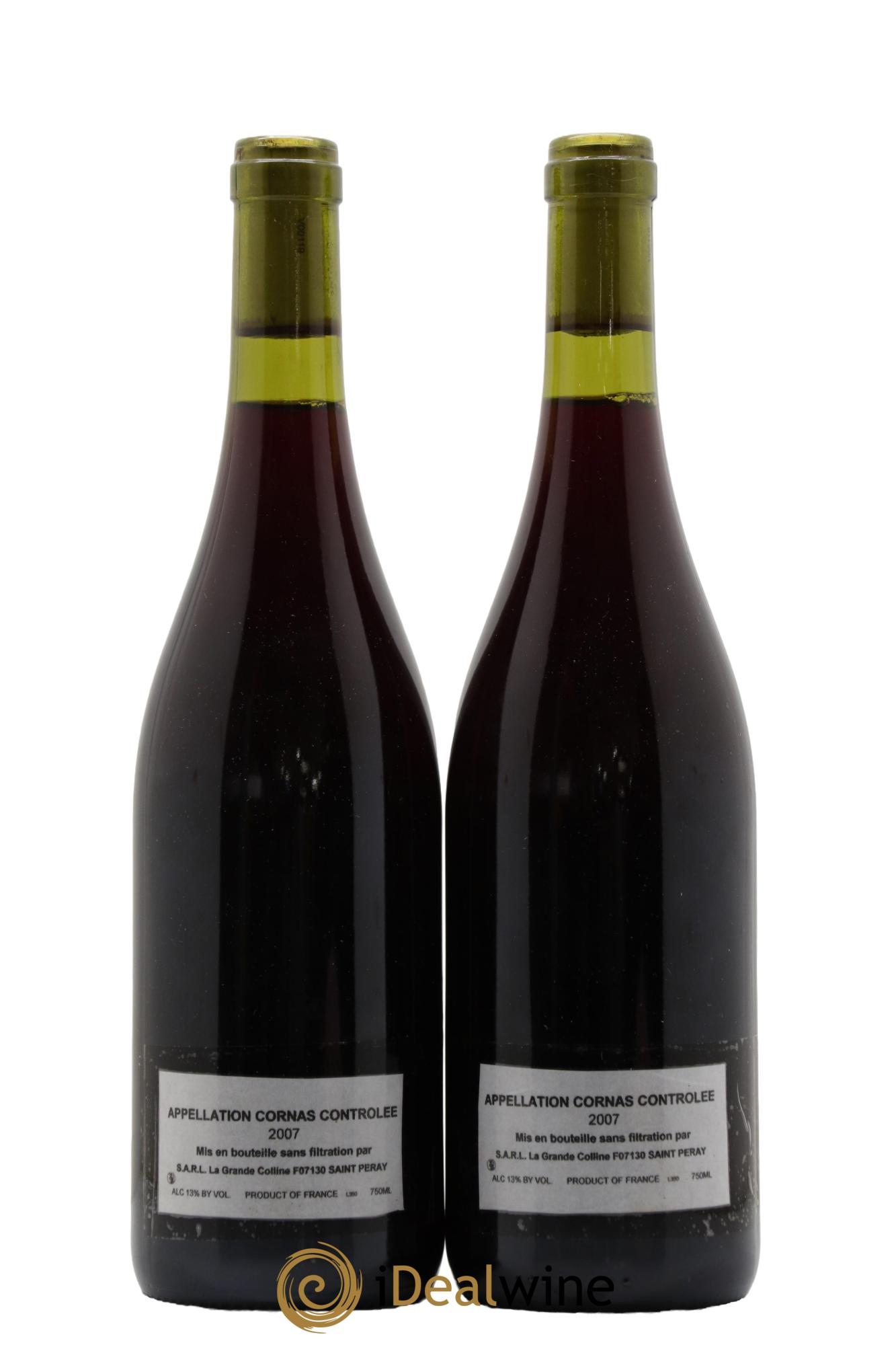 Cornas Hirotake Ooka - Domaine La Grande Colline 2007 - Lot de 2 bouteilles - 1