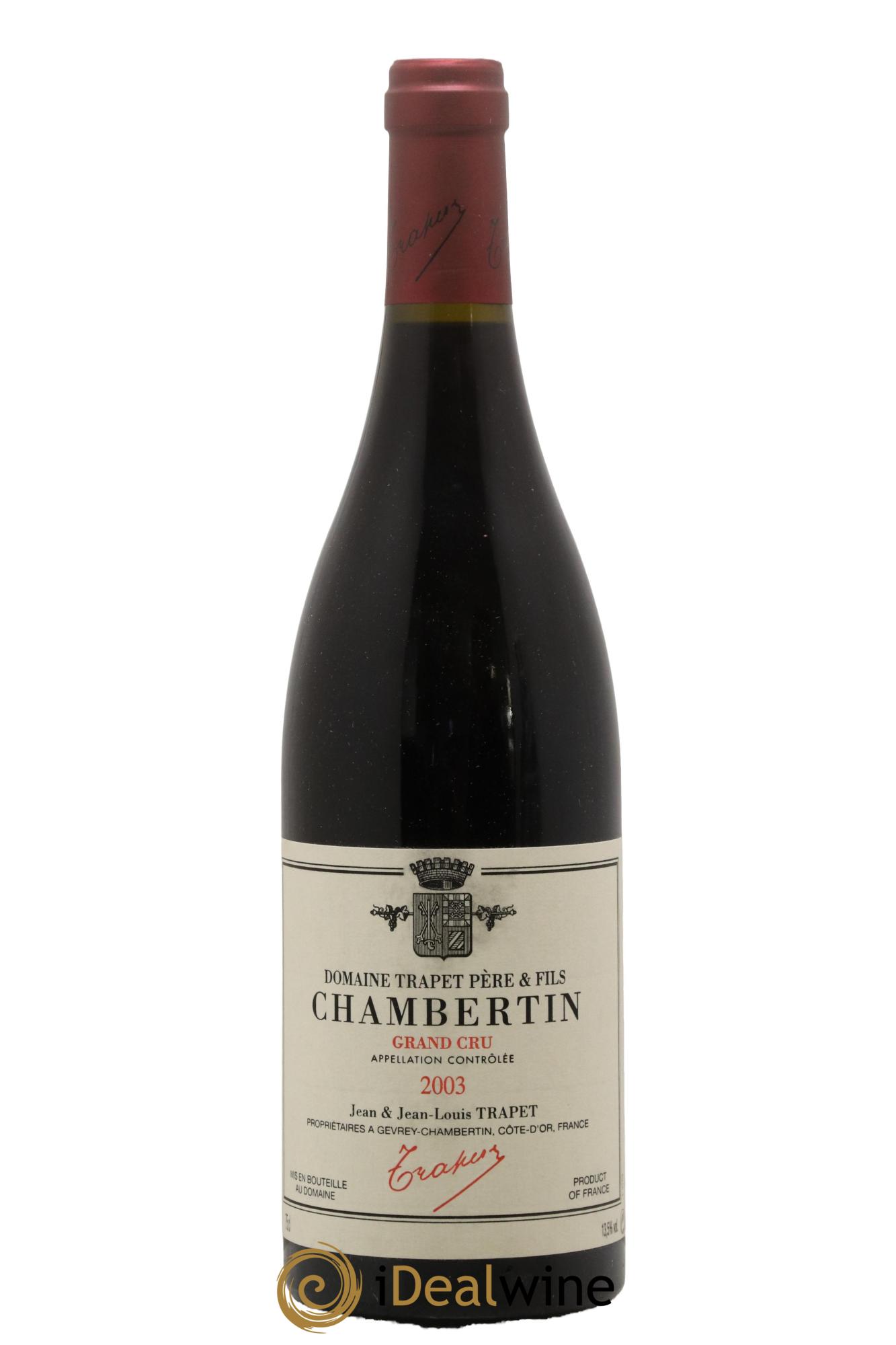 Chambertin Grand Cru Domaine Trapet 2003 - Lotto di 1 bottiglia - 0
