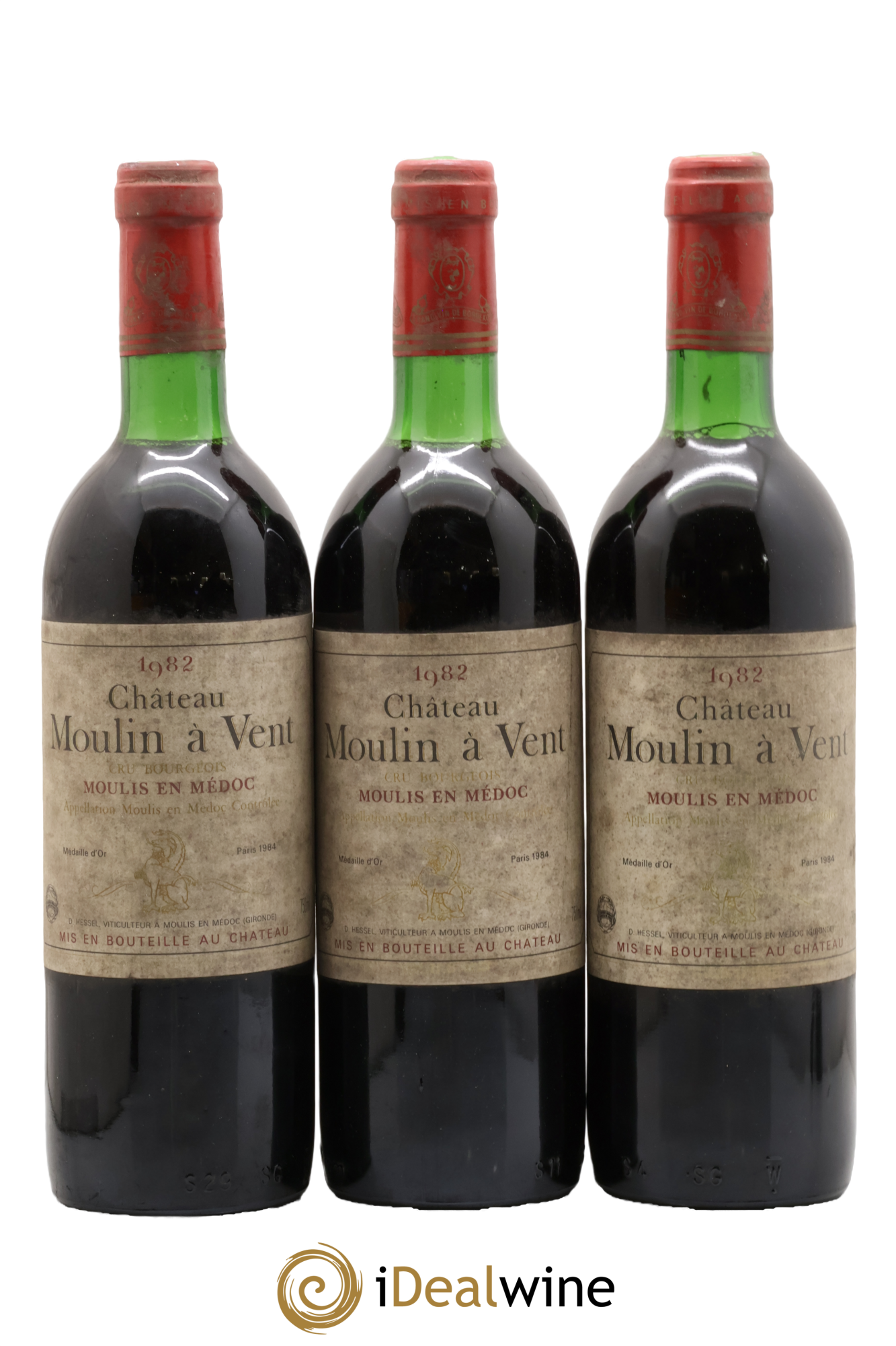 Moulin-à-Vent Château du Moulin à Vent 1982 - Lot de 3 bouteilles - 0