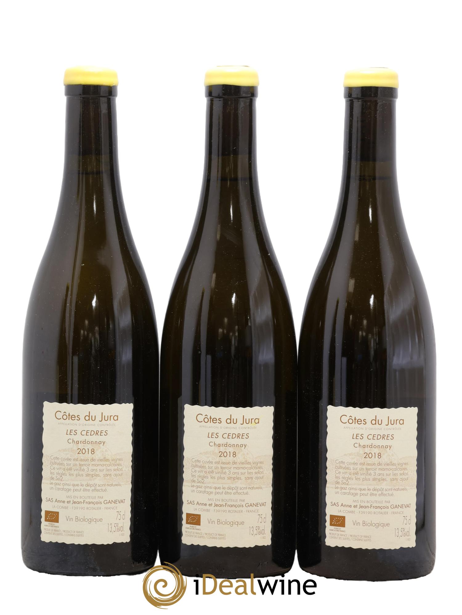 Vin de France (anciennement Côtes du Jura) Les Cèdres Anne et Jean François Ganevat 2018 - Lotto di 3 bottiglie - 1