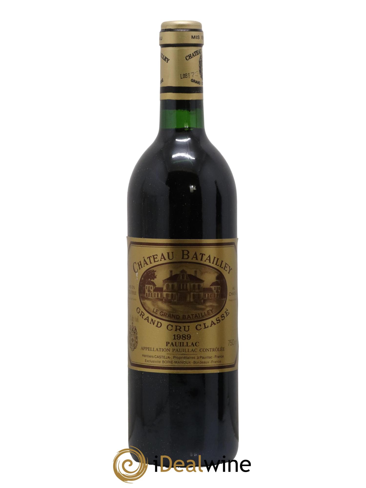 Château Batailley 5ème Grand Cru Classé 1989 - Posten von 1 Flasche - 0