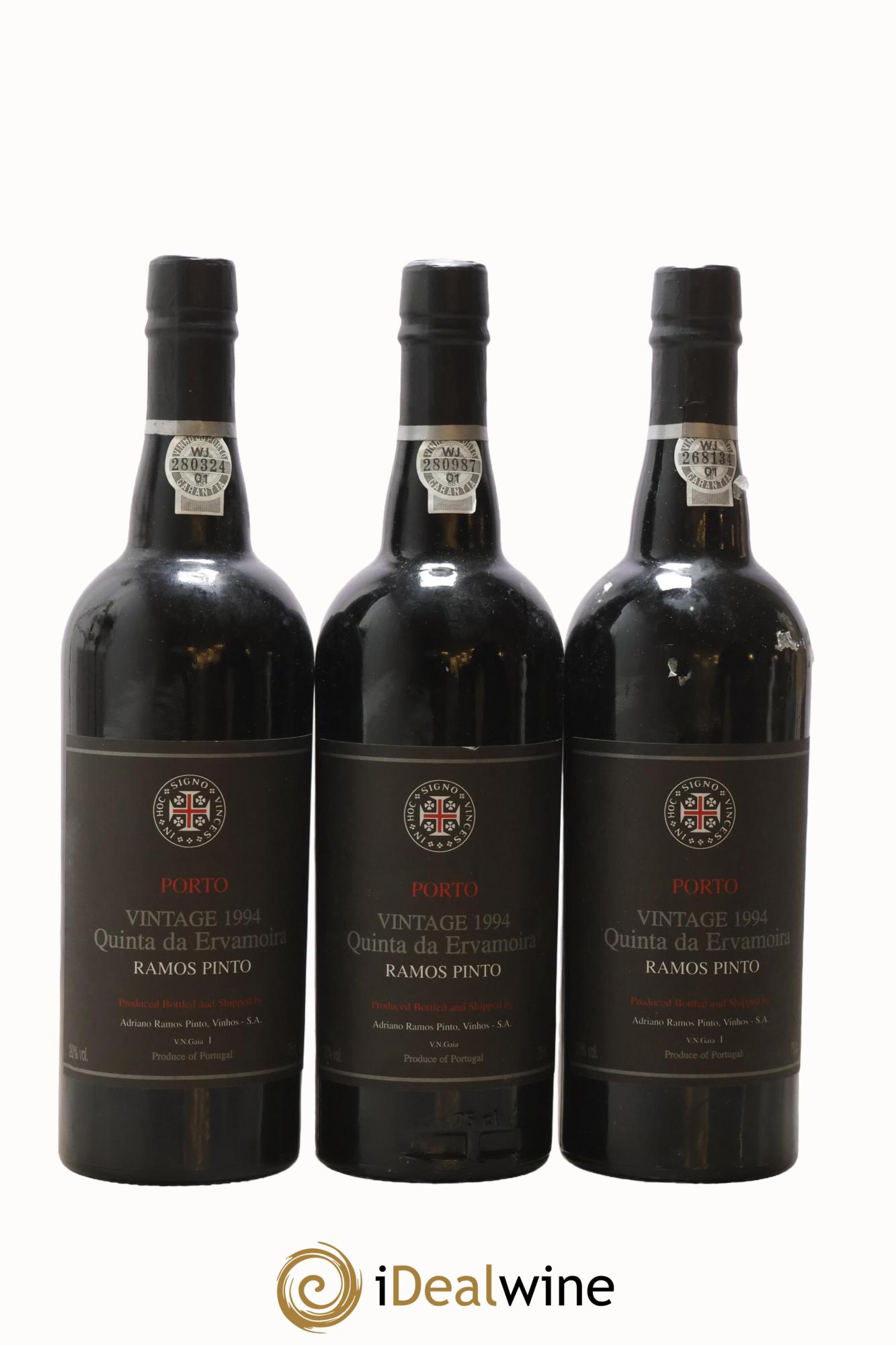 Porto Quinta da Ervamoira Ramos Pinto 1994 - Lot de 3 bouteilles - 0