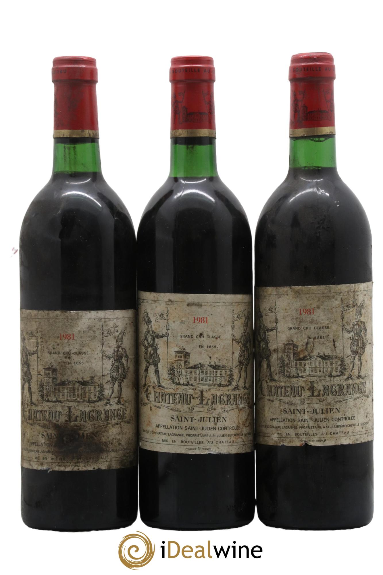 Château Lagrange 3ème Grand Cru Classé 1981 - Lotto di 3 bottiglie - 0