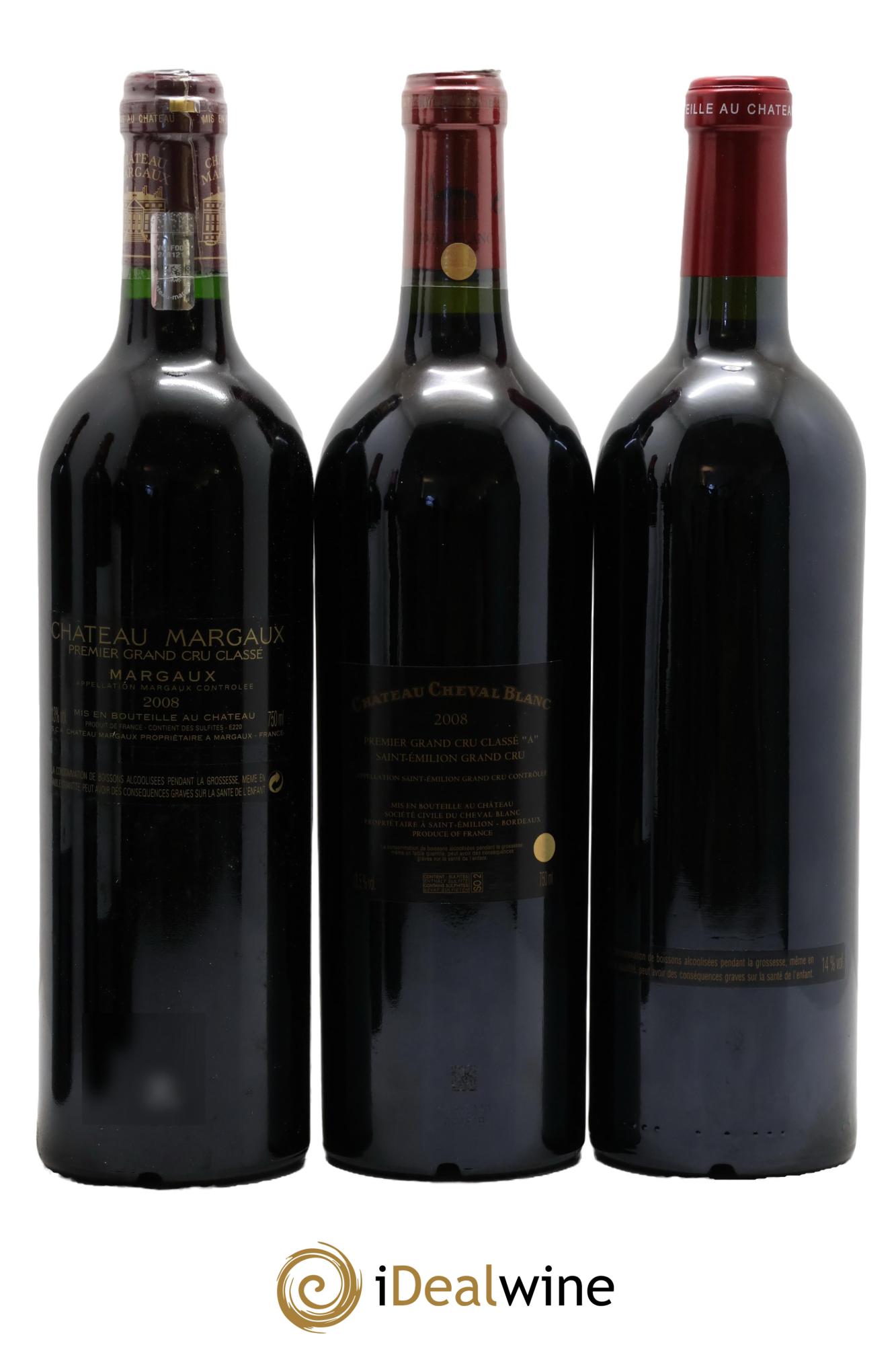 Caisse Duclot Petrus - Lafitte - Margaux - Mouton Rothschild - Latour - Haut Brion - Mission Haut Brion - Cheval Blanc - Yquem 2008 - Lot of 9 bottles - 4