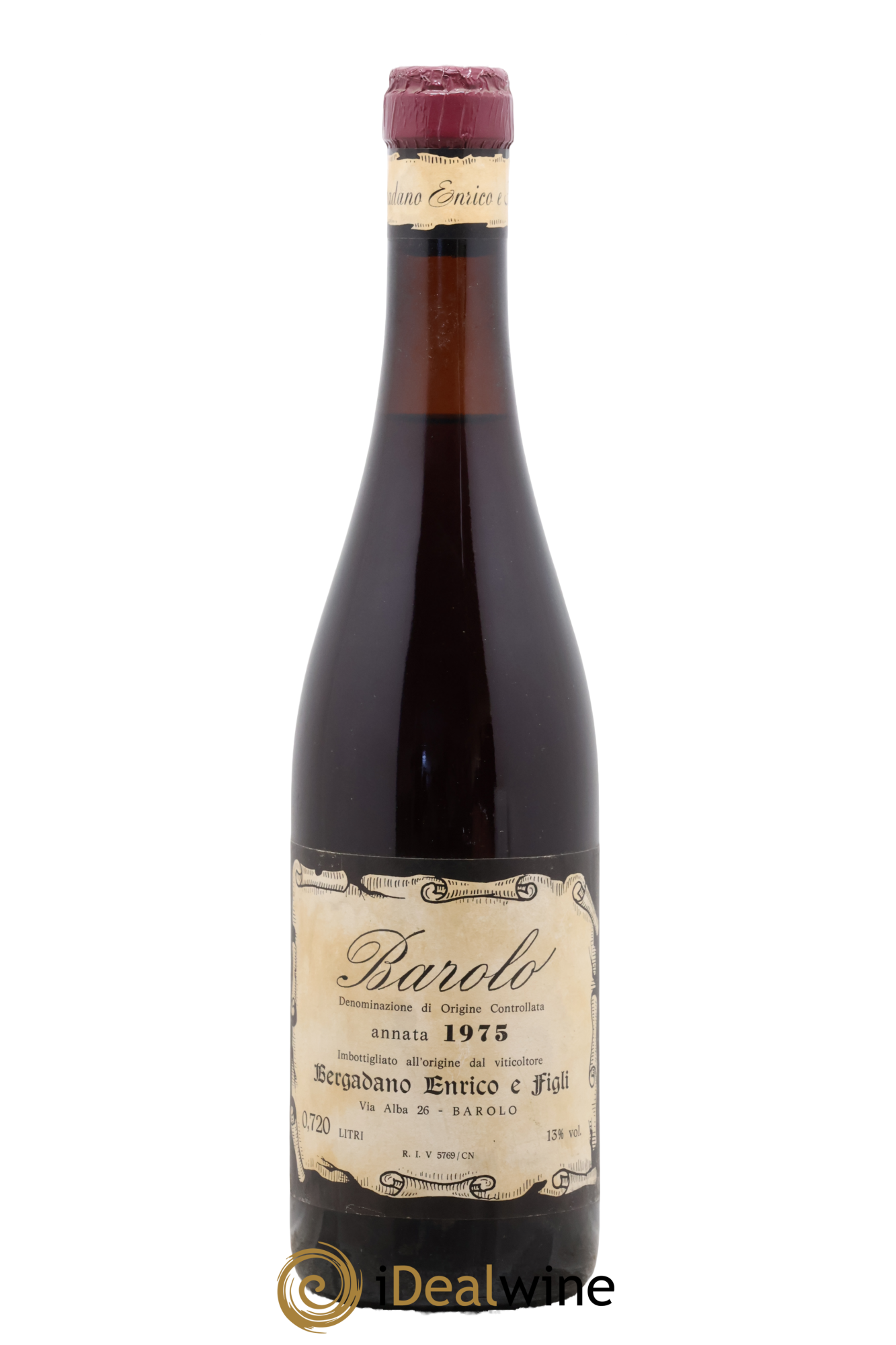 Barolo Enrico Bergadano 1975 - Lot of 1 bottle - 0