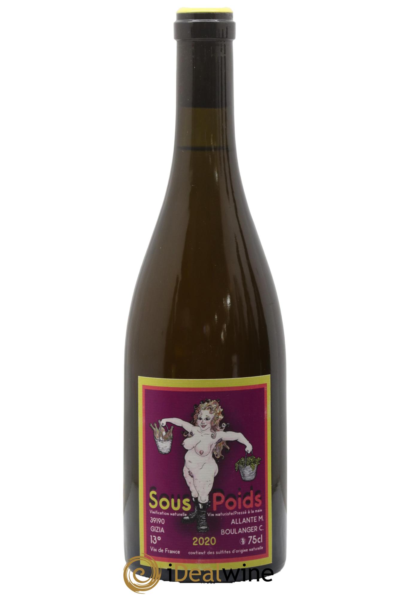 Vin de France Sous Poids Allante Boulanger Pressé à la main 2020 - Posten von 1 Flasche - 0