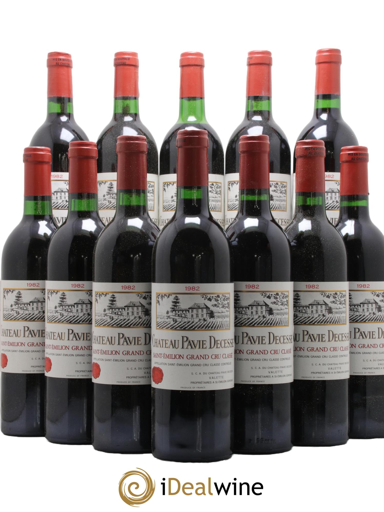 Château Pavie Decesse Grand Cru Classé 1982 - Lot de 12 bouteilles - 0