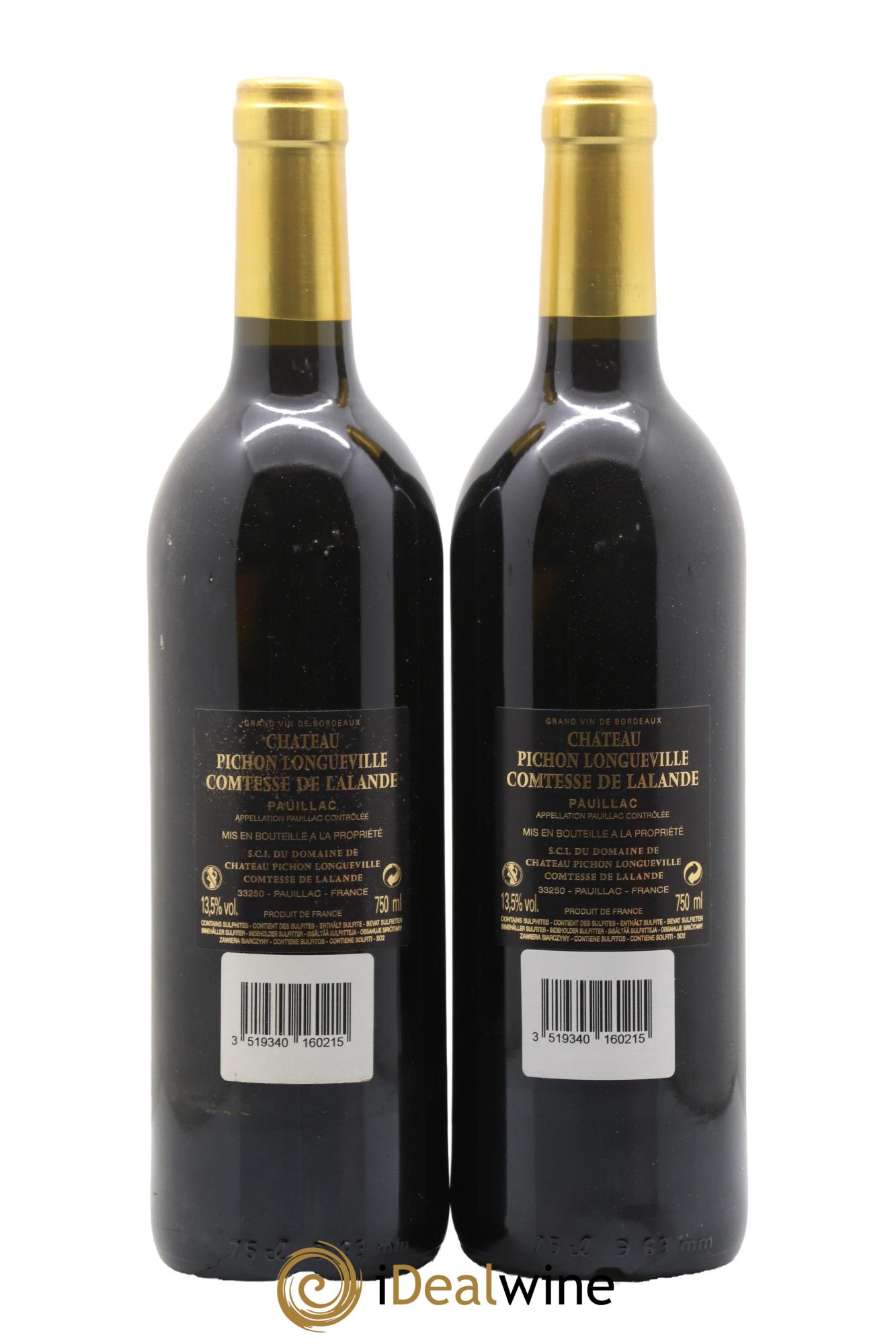 Château Pichon Longueville Comtesse de Lalande 2ème Grand Cru Classé 2016 - Lotto di 2 bottiglie - 1