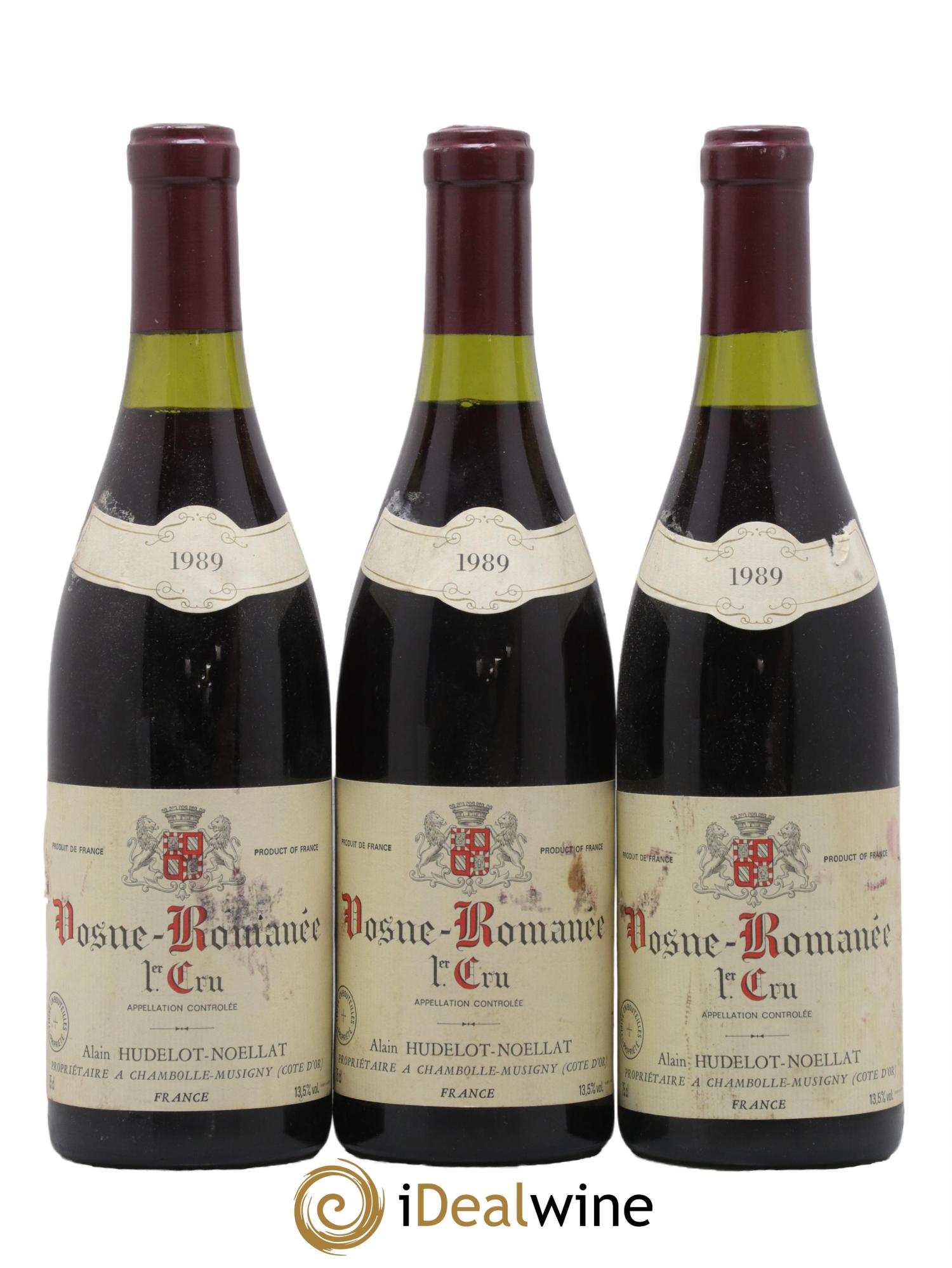 Vosne-Romanée 1er Cru Hudelot-Noellat 1989 - Lot de 3 bouteilles - 0
