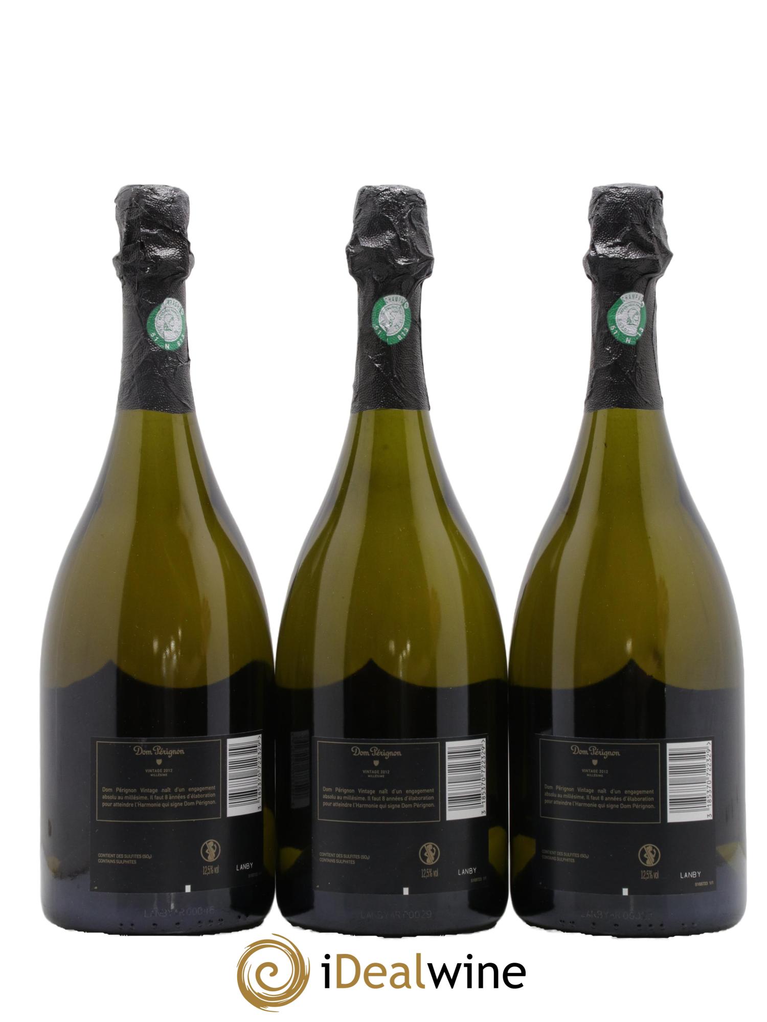Brut Dom Pérignon 2012 - Lotto di 3 bottiglie - 1