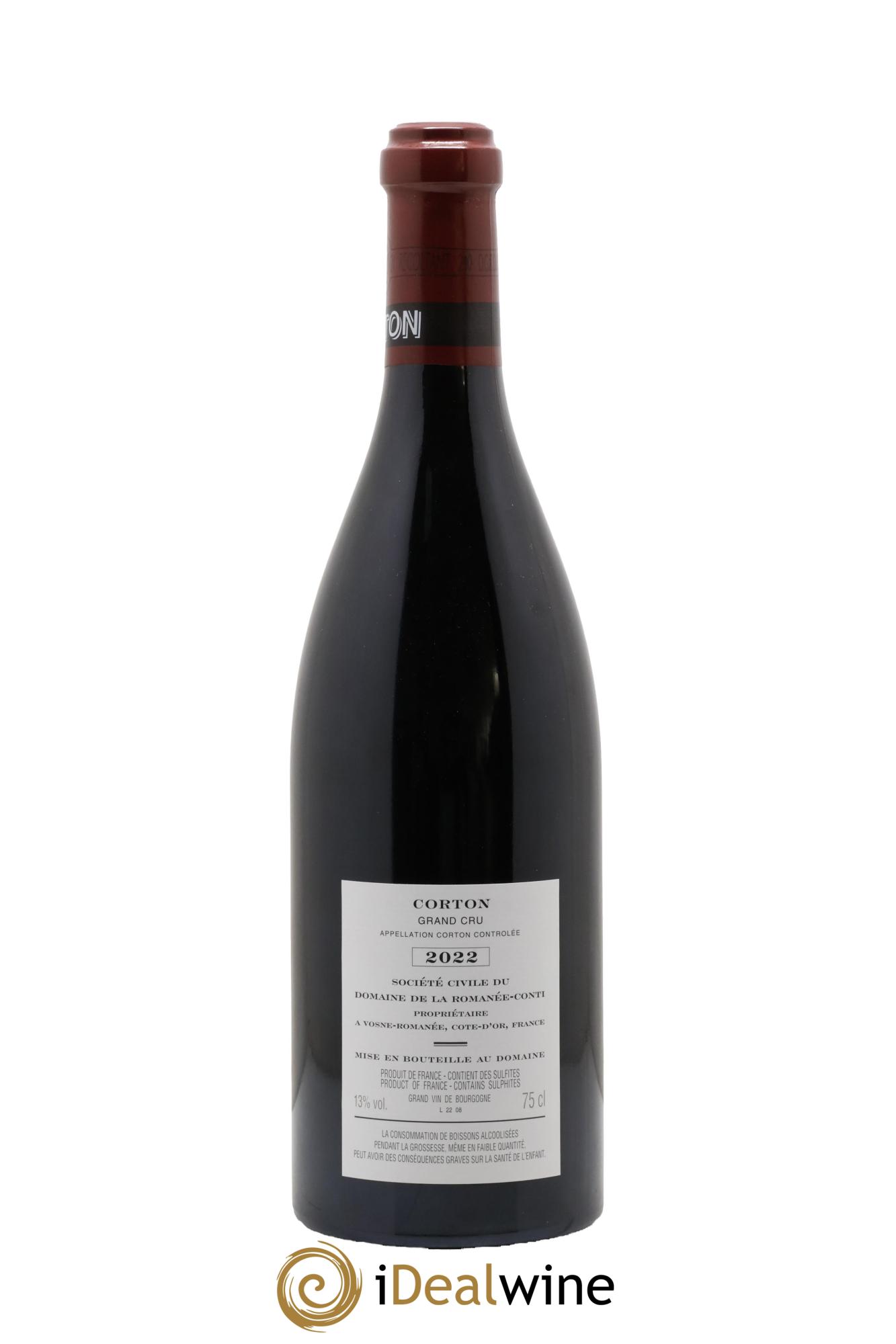 Corton Grand Cru Domaine de la Romanée-Conti 2022 - Posten von 1 Flasche - 1