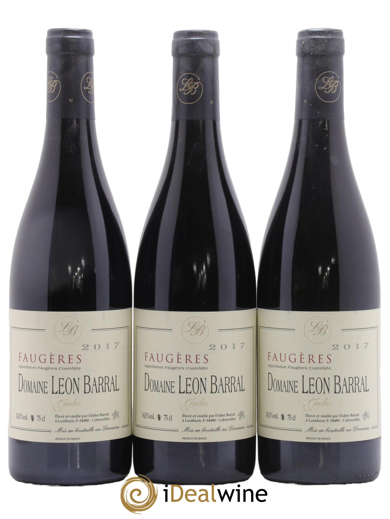 Faugères Jadis Domaine Léon Barral 2017 - Lot de 3 bouteilles - 0