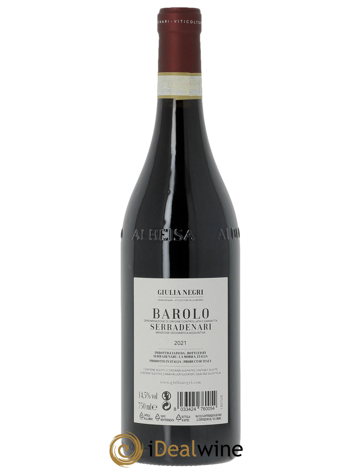 Barolo DOCG Giulia Negri Serradenari 2021 - Lot de 1 bouteille - 1