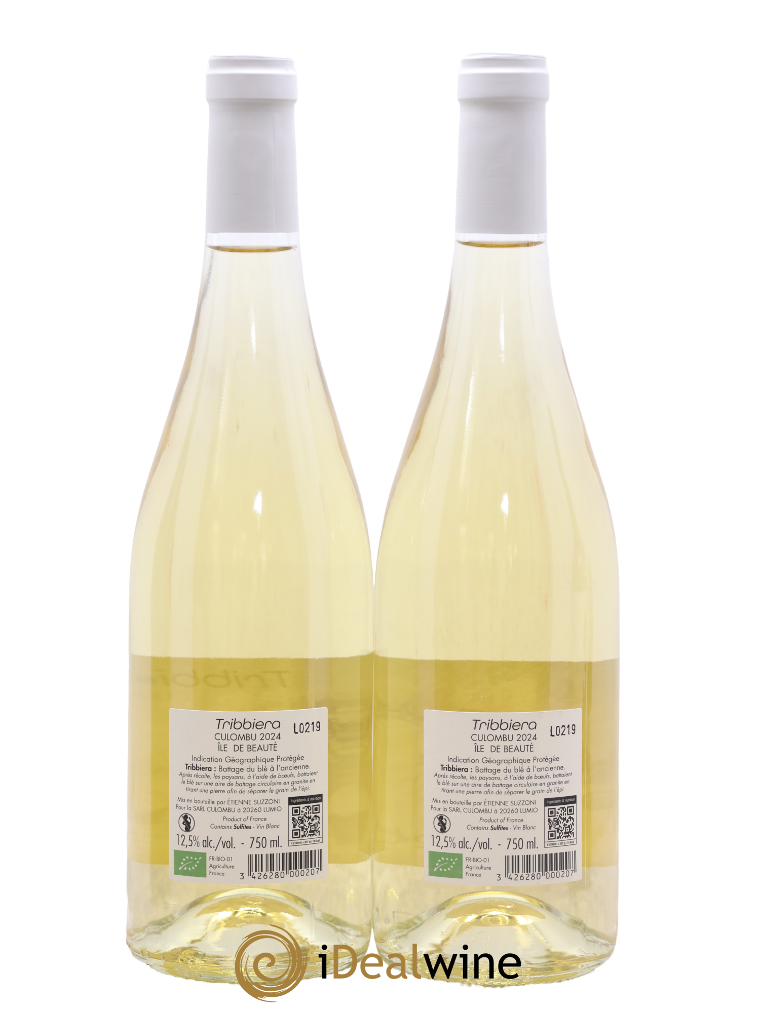 Vin de Corse IGP Ile de Beauté Tribbiera Clos Culombu 2024 - Lot de 2 bouteilles - 1