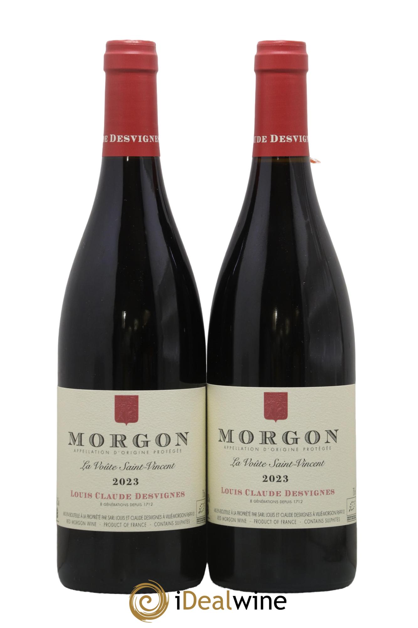 Morgon La Voûte Saint Vincent Louis-Claude Desvignes 2023 - Lot of 2 bottles - 0