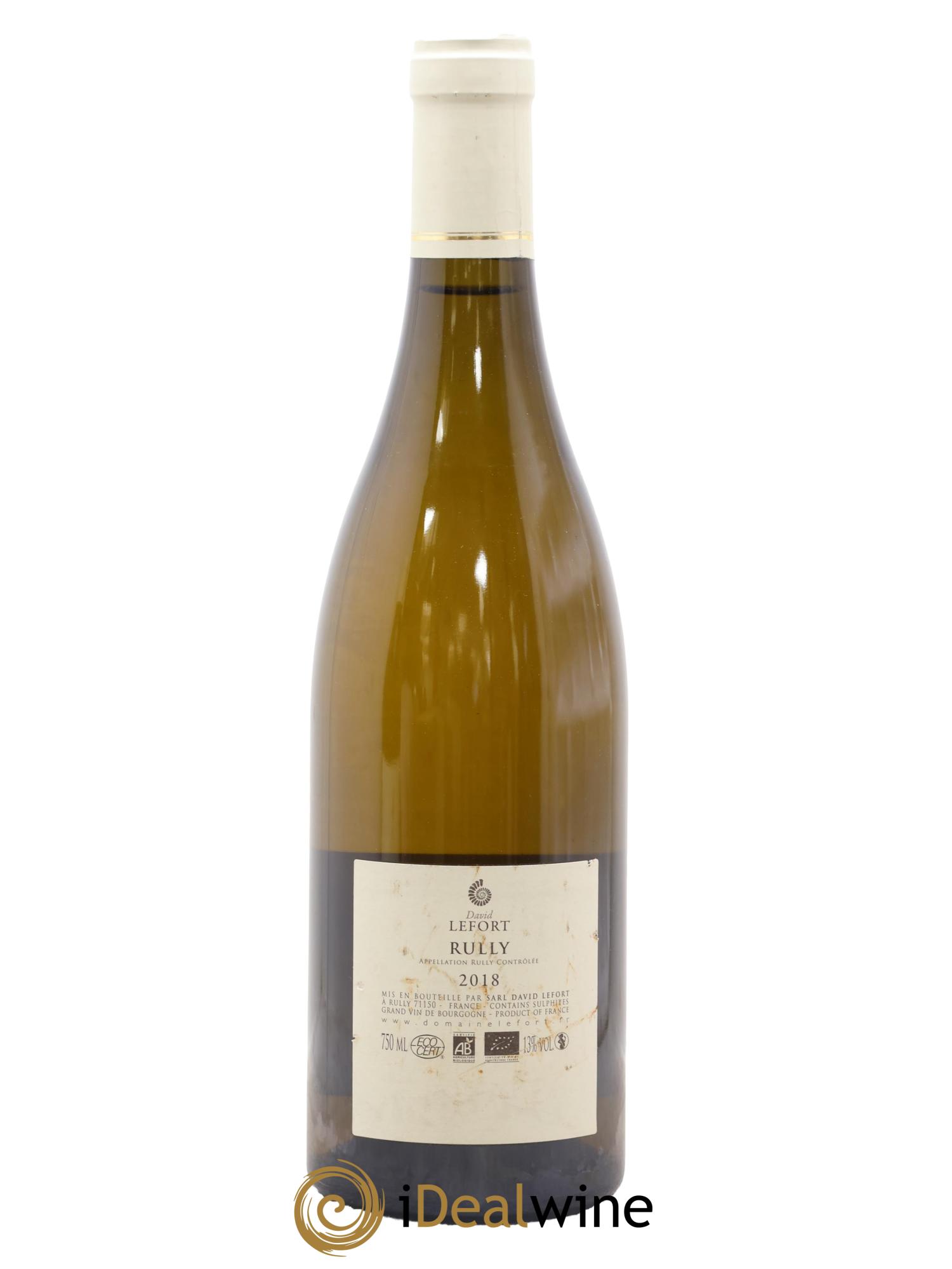 Rully Les Cailloux David Lefort 2018 - Lot de 1 bouteille - 1