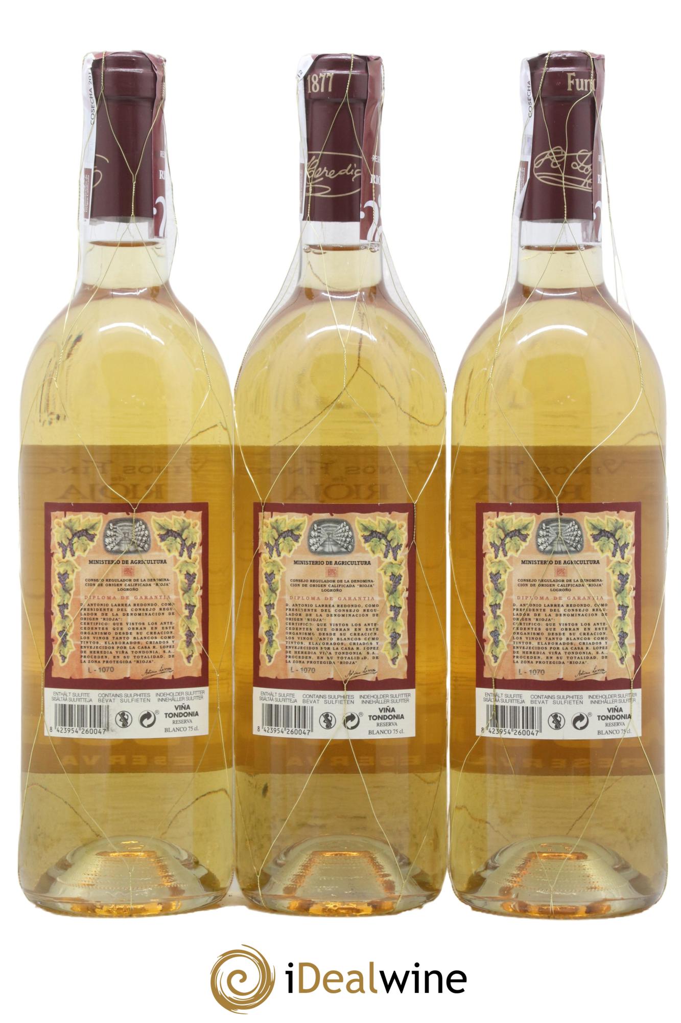 Rioja DOCA Reserva Vina Tondonia R. Lopez de Heredia 2012 - Lot of 3 bottles - 1