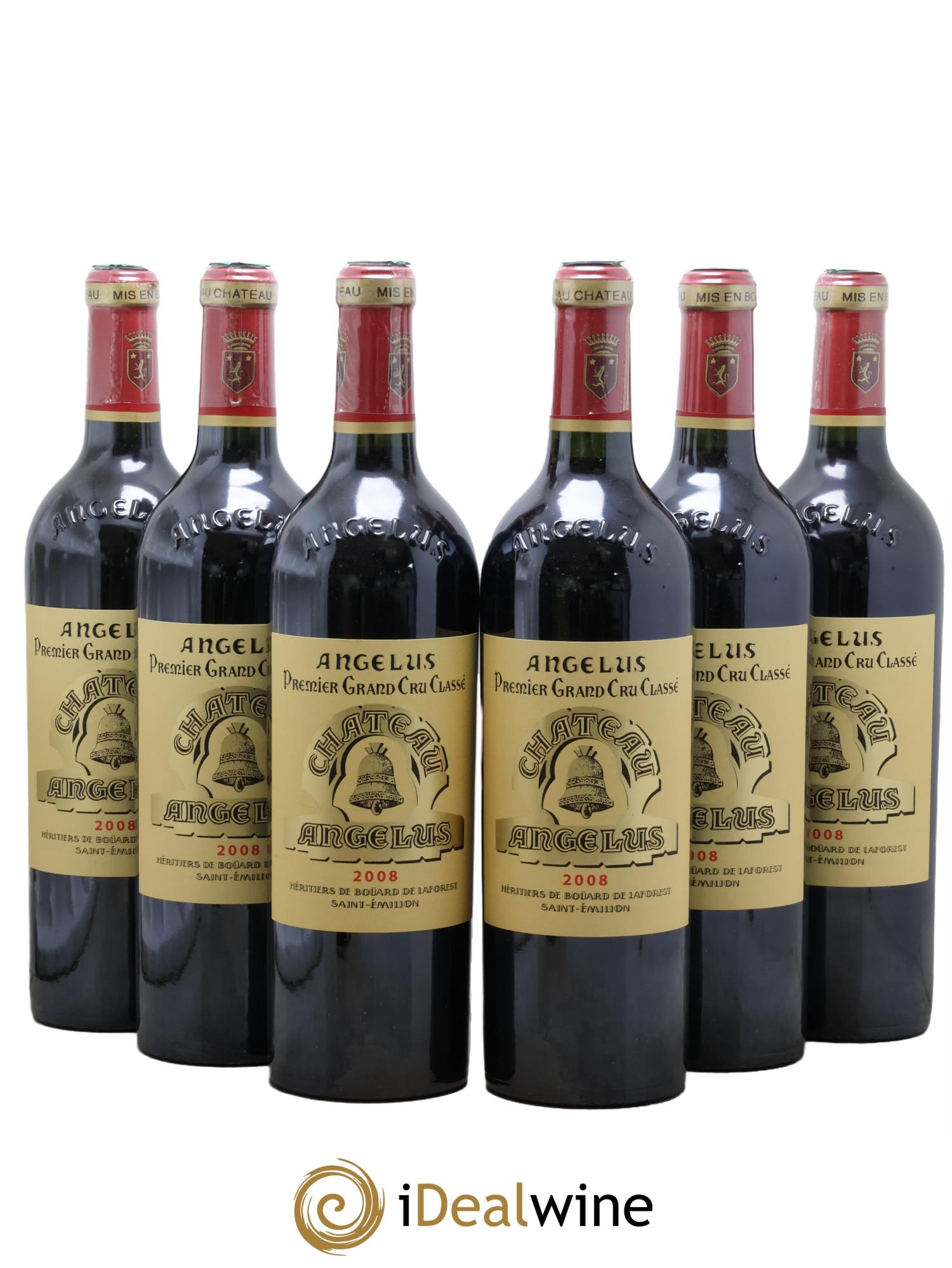 Château Angélus 1er Grand Cru Classé A 2008 - Lot of 6 bottles - 0