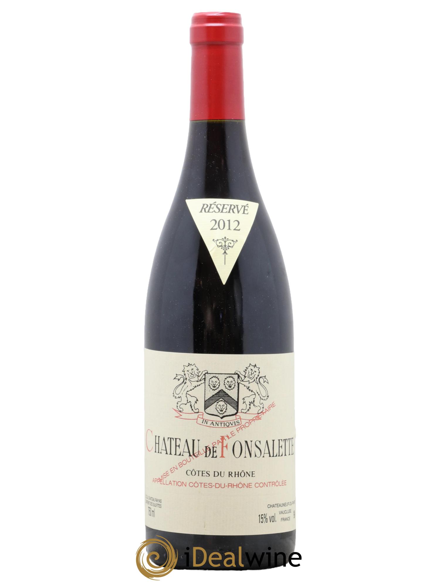 Côtes-du-Rhône Château de Fonsalette Emmanuel Reynaud 2012 - Lot de 1 bouteille - 0
