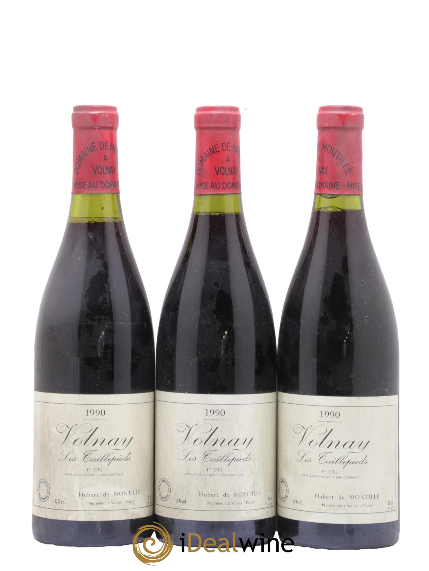Volnay 1er Cru Les Taillepieds De Montille (Domaine) 1990 - Lot de 3 bouteilles - 0