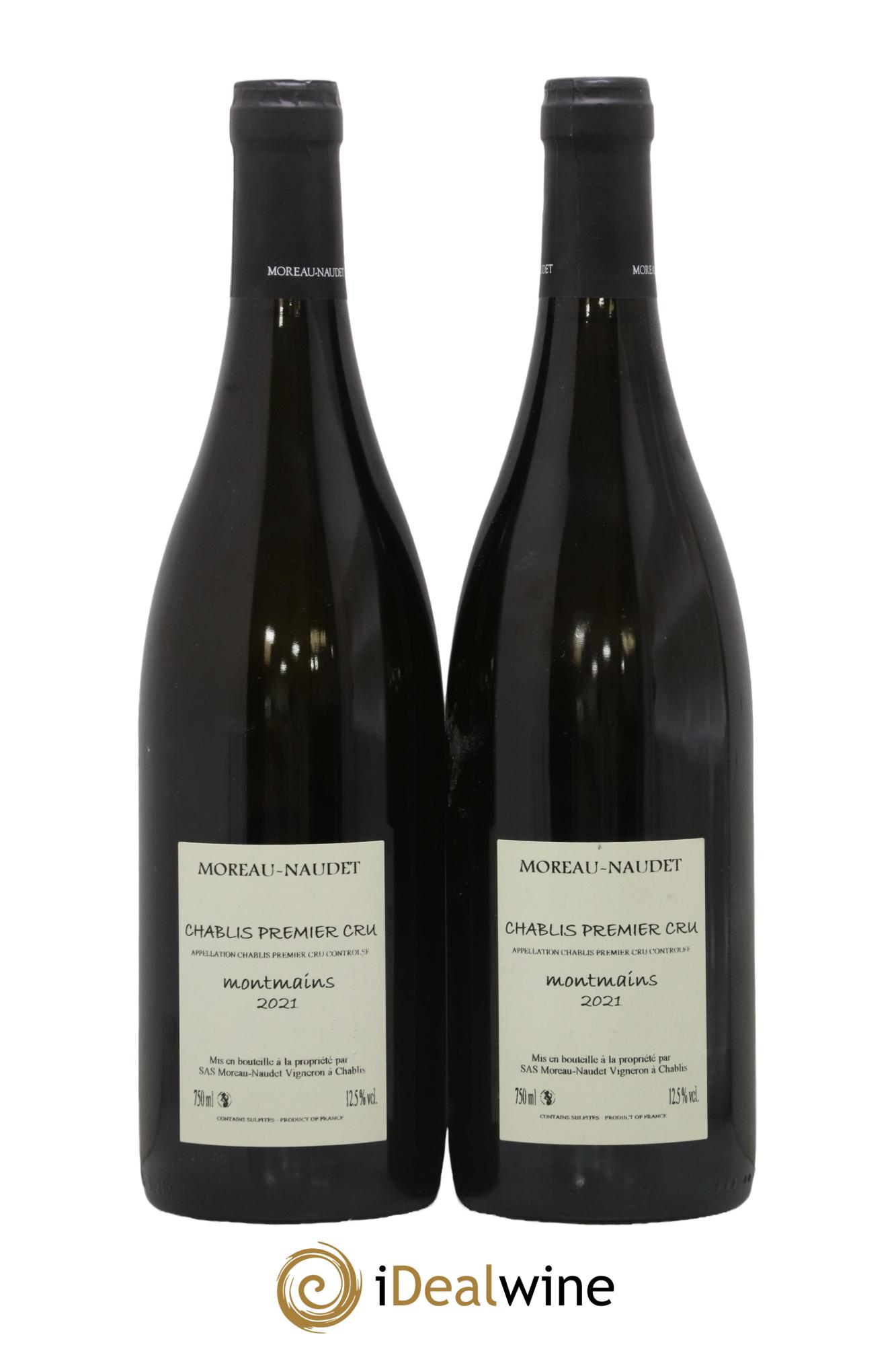 Chablis 1er Cru Montmains Moreau Naudet 2021 - Lotto di 2 bottiglie - 1