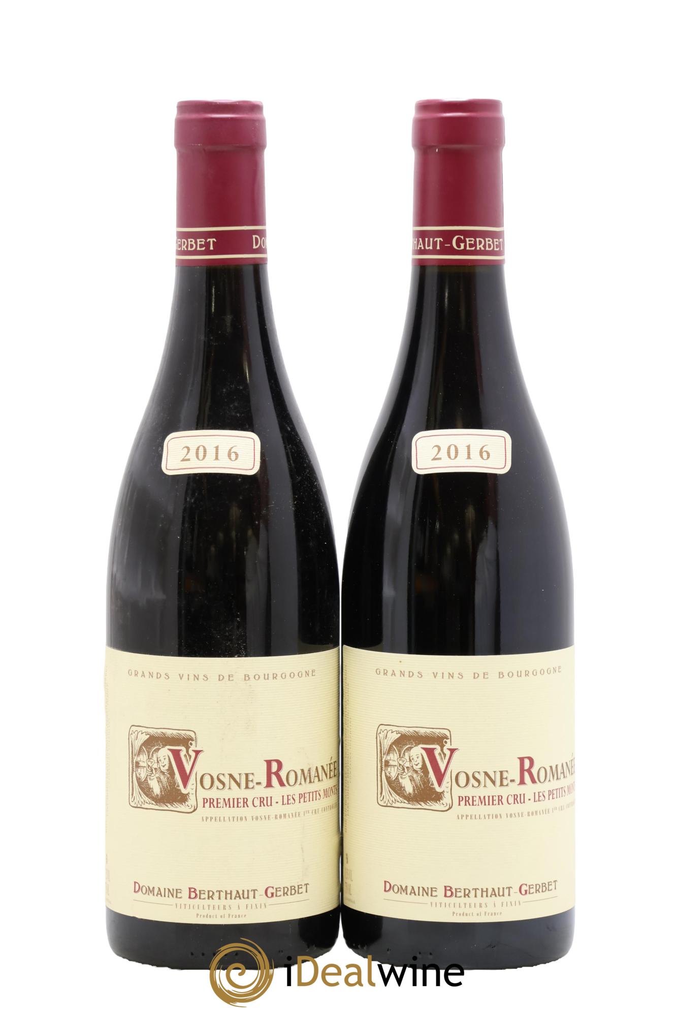 Vosne-Romanée 1er Cru Les Petits Monts Berthaut Gerbet (Domaine) 2016 - Posten von 2 Flaschen - 0
