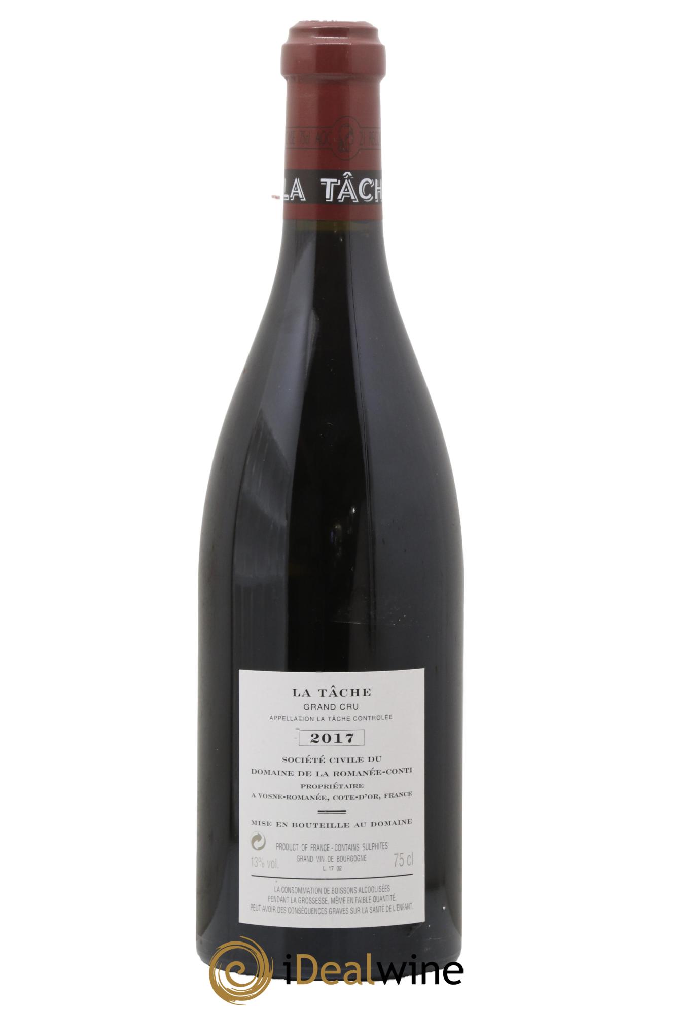 La Tâche Grand Cru Domaine de la Romanée-Conti 2017 - Lot de 1 bouteille - 1