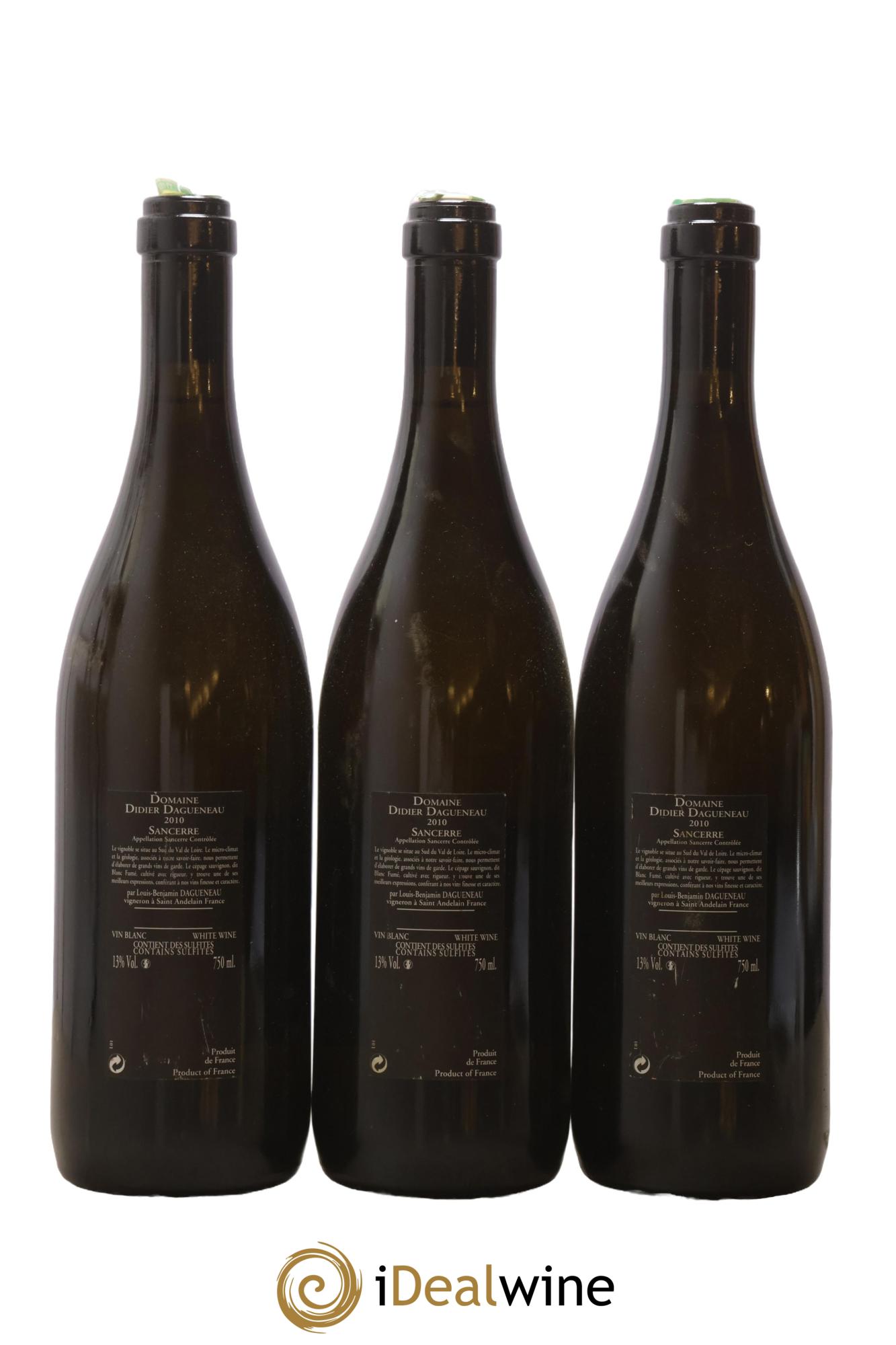 Sancerre Le Mont Damné Chavignol Dagueneau (Domaine Didier - Louis-Benjamin) 2010 - Lot de 3 bouteilles - 1