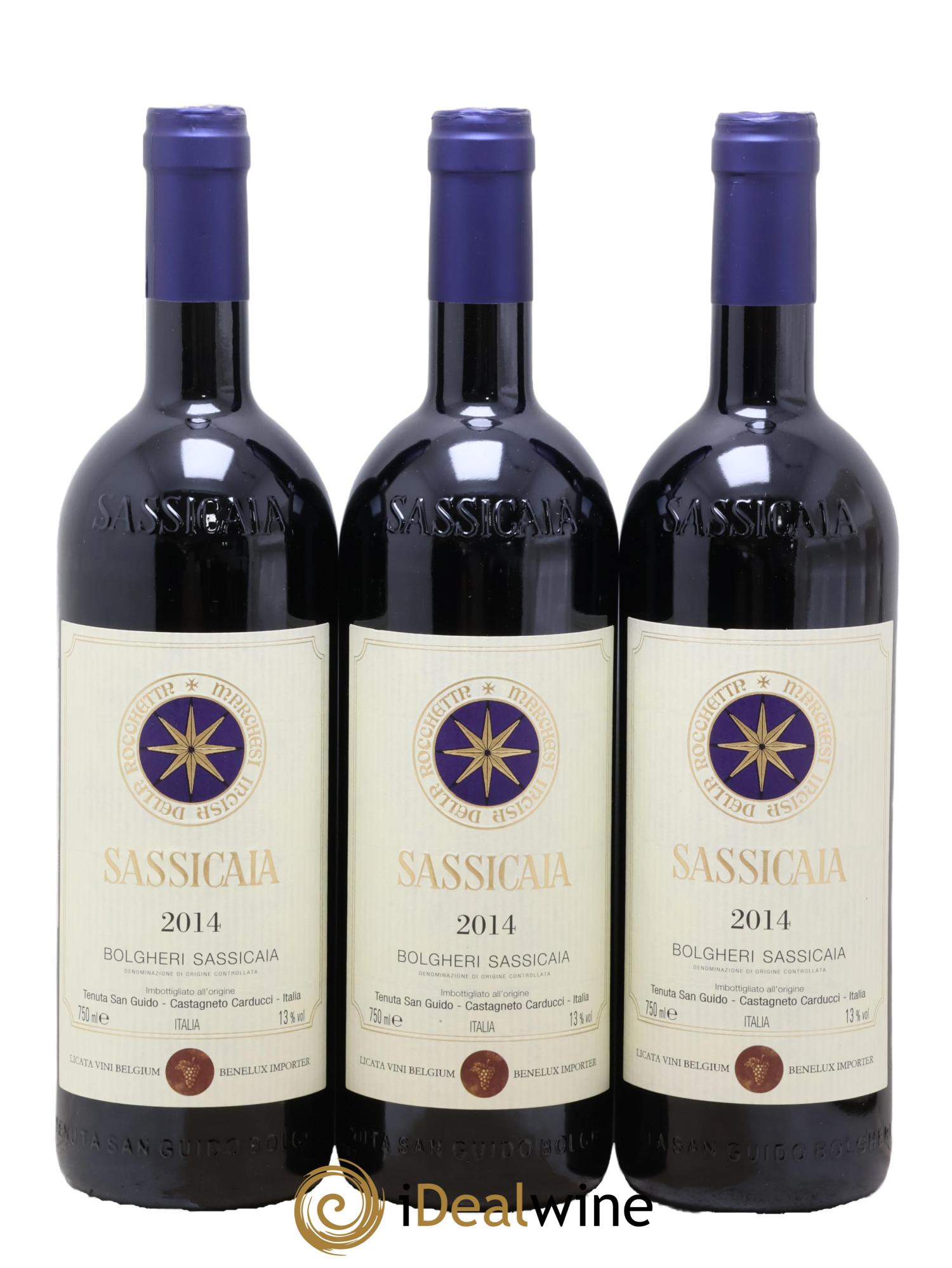 Bolgheri DOC Sassicaia Tenuta San Guido 2014 - Lot de 3 bouteilles - 0