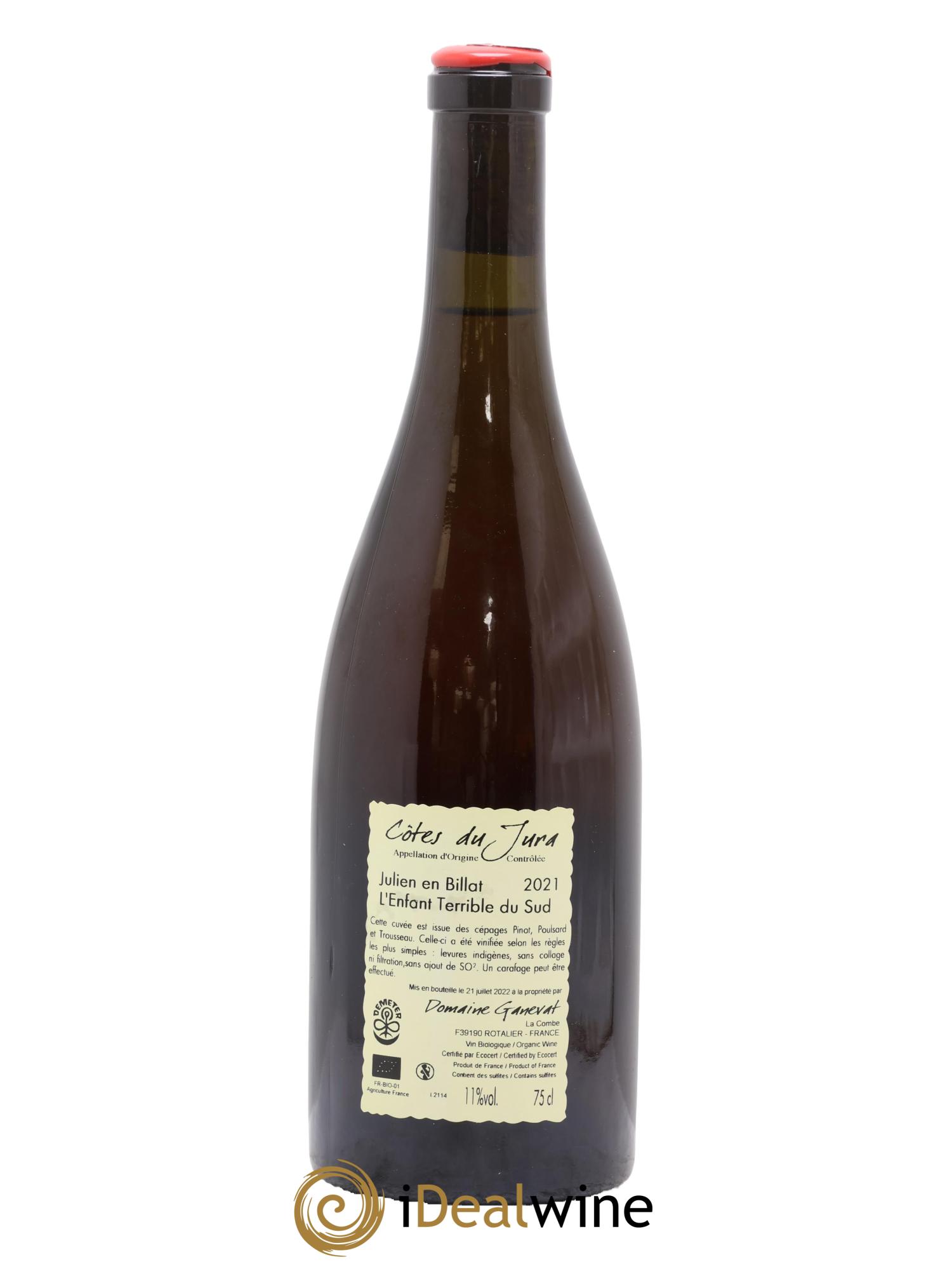 Côtes du Jura Julien en Billat l'enfant terrible du Sud Jean-François Ganevat (Domaine) 2021 - Lot de 1 bouteille - 1