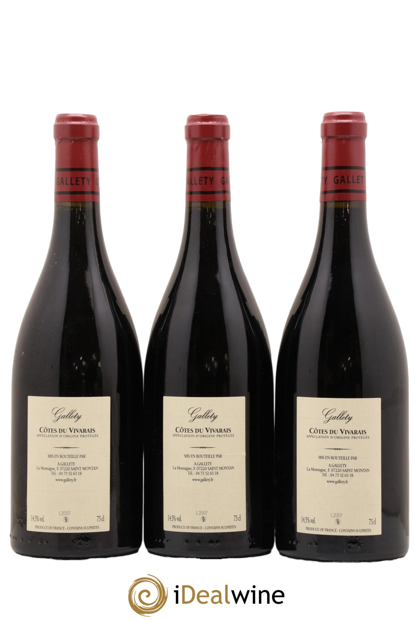 Côtes du Vivarais La Ligure Gallety (Domaine)  2016 - Lot of 6 bottles - 4