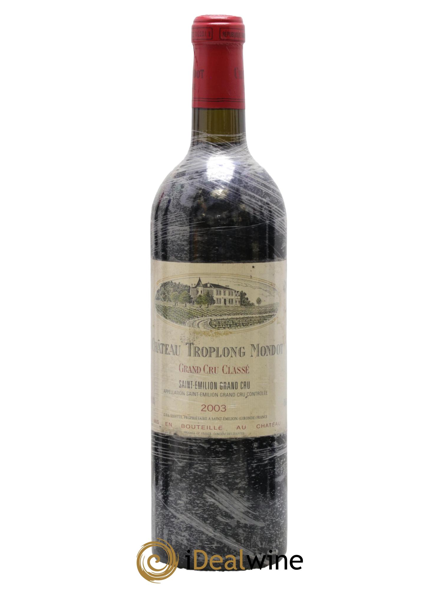 Château Troplong Mondot 1er Grand Cru Classé B 2003 - Lot de 1 bouteille - 0