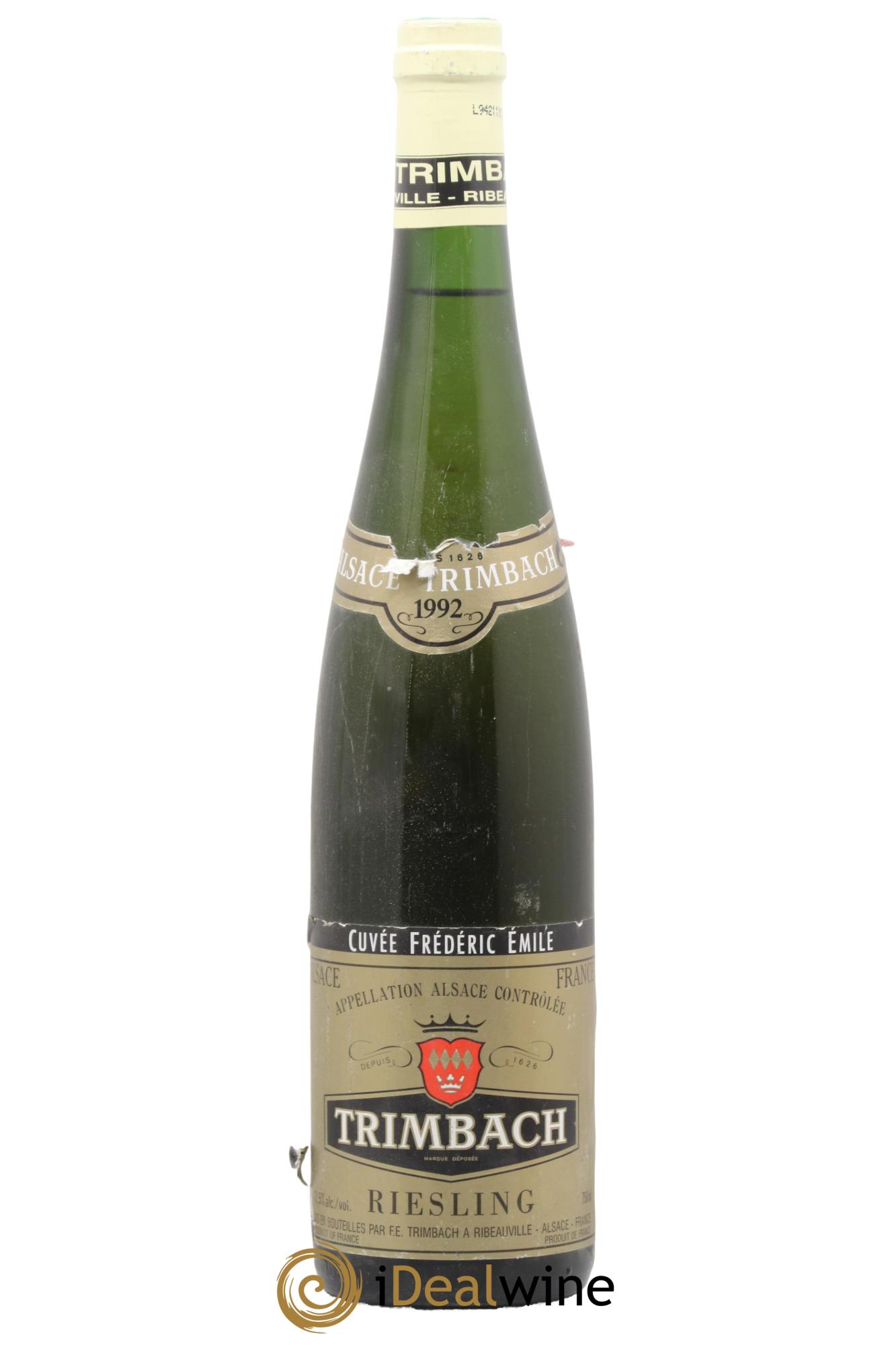 Alsace Riesling Cuvée Frédéric Emile Trimbach (Domaine) 1992 - Lot de 1 bouteille - 0