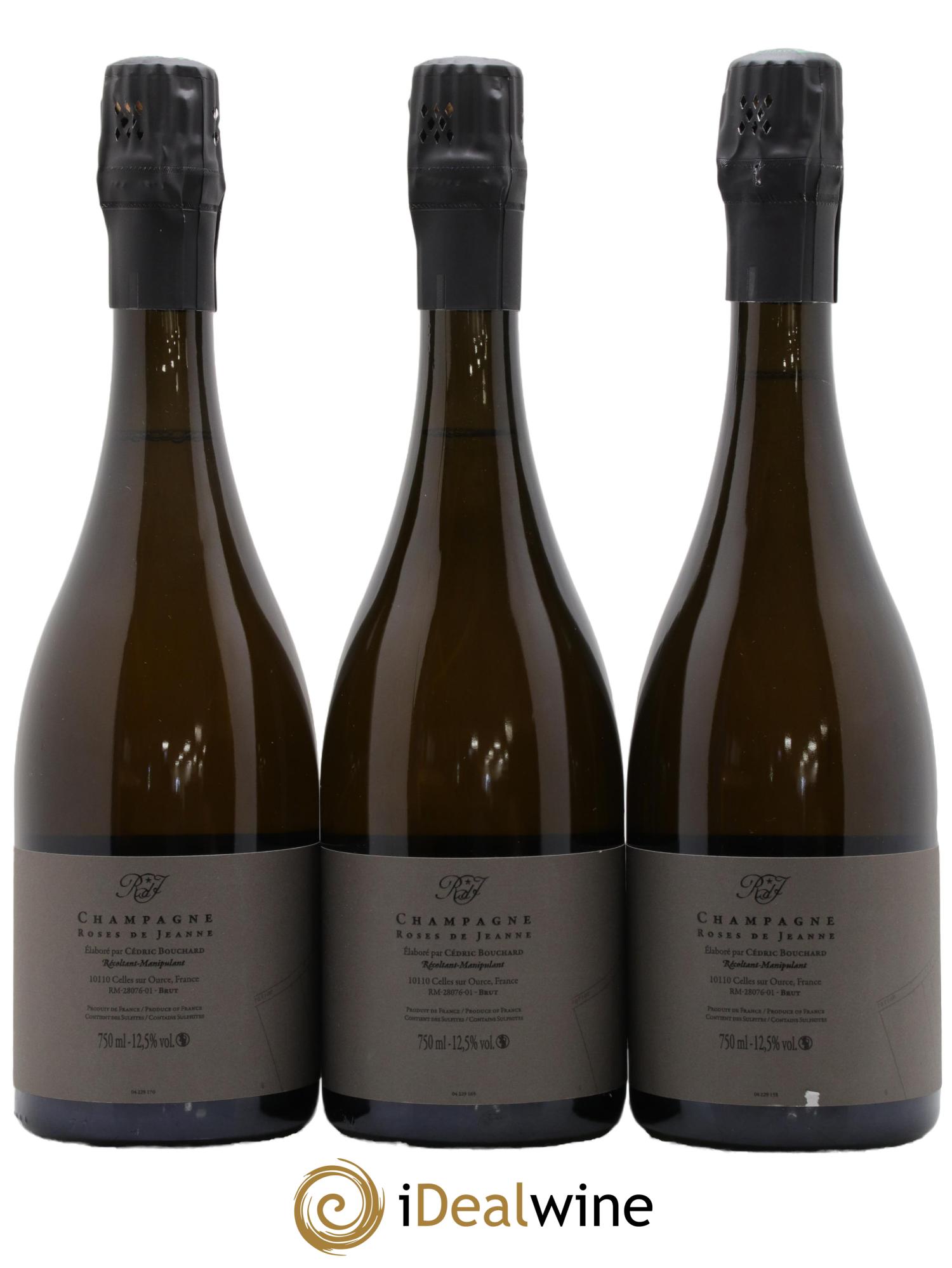 Roses de Jeanne Côte de Val Vilaine Blanc de Noirs Cédric Bouchard 2022 - Lot of 3 bottles - 1