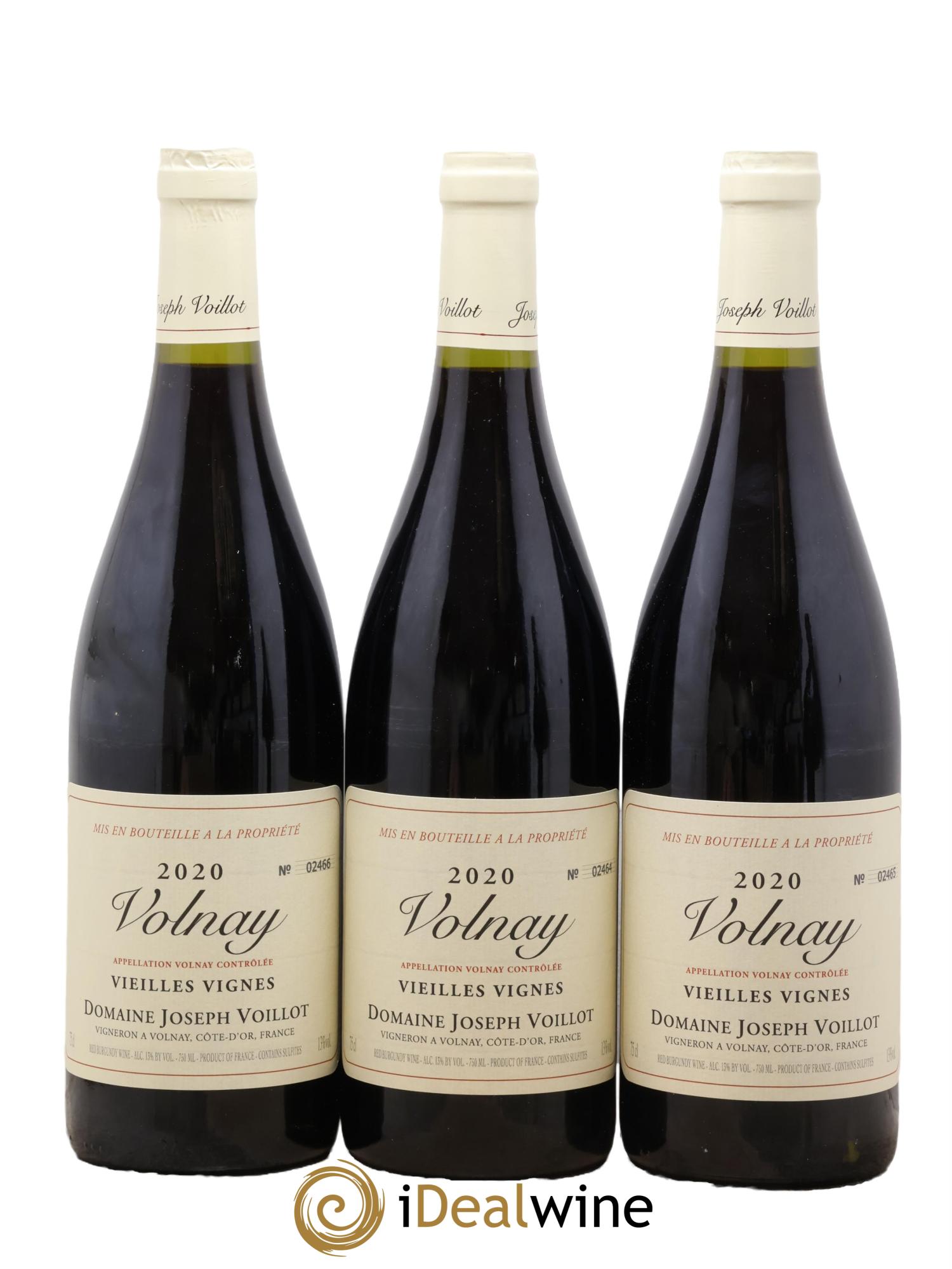 Volnay Vieilles vignes Joseph Voillot (Domaine) 2020 - Lotto di 3 bottiglie - 0