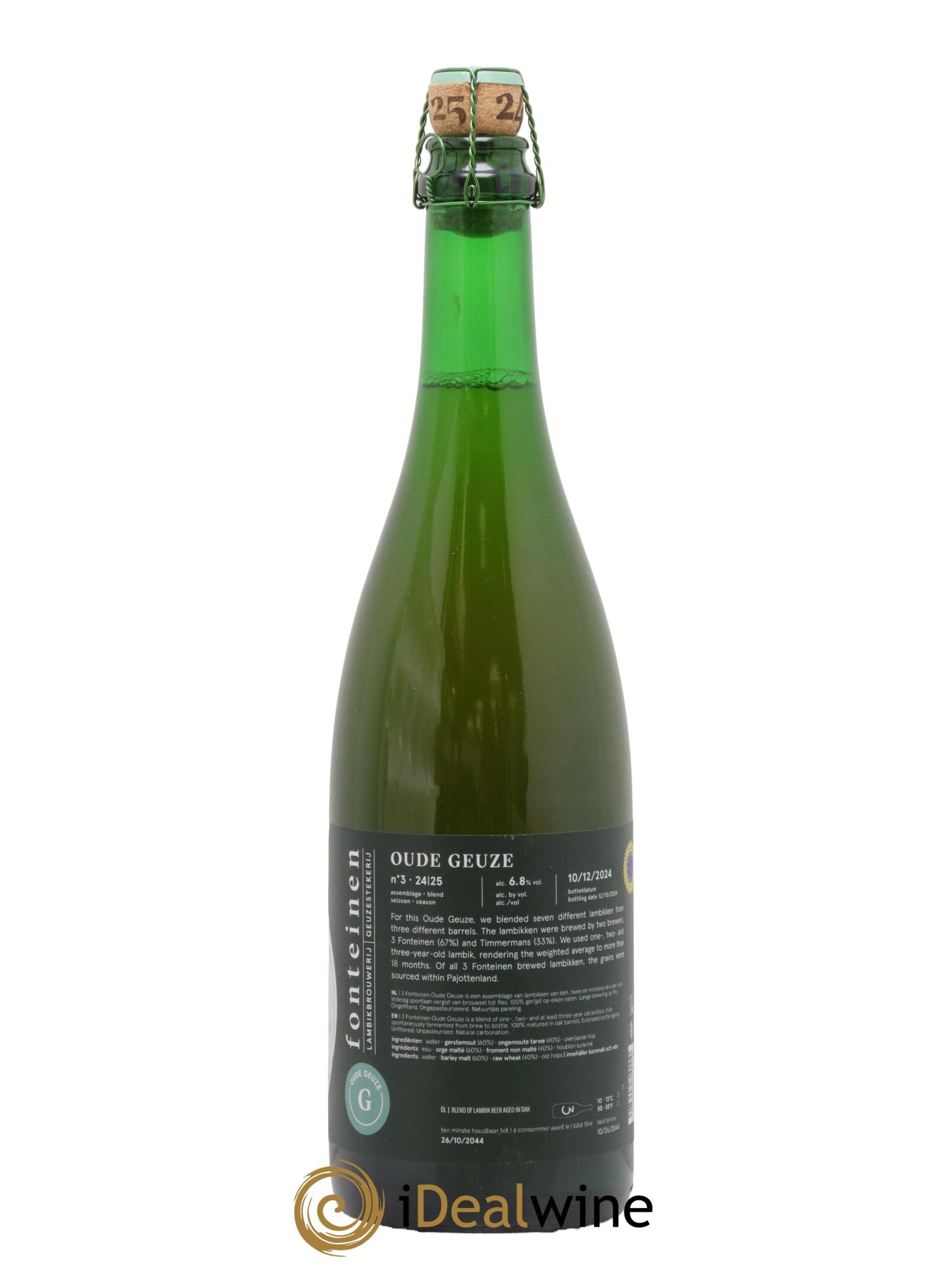 Bière 3 Fonteinen Oude Geuze (season 24|25) Blend n° 3 - Lot de 1 bouteille - 1