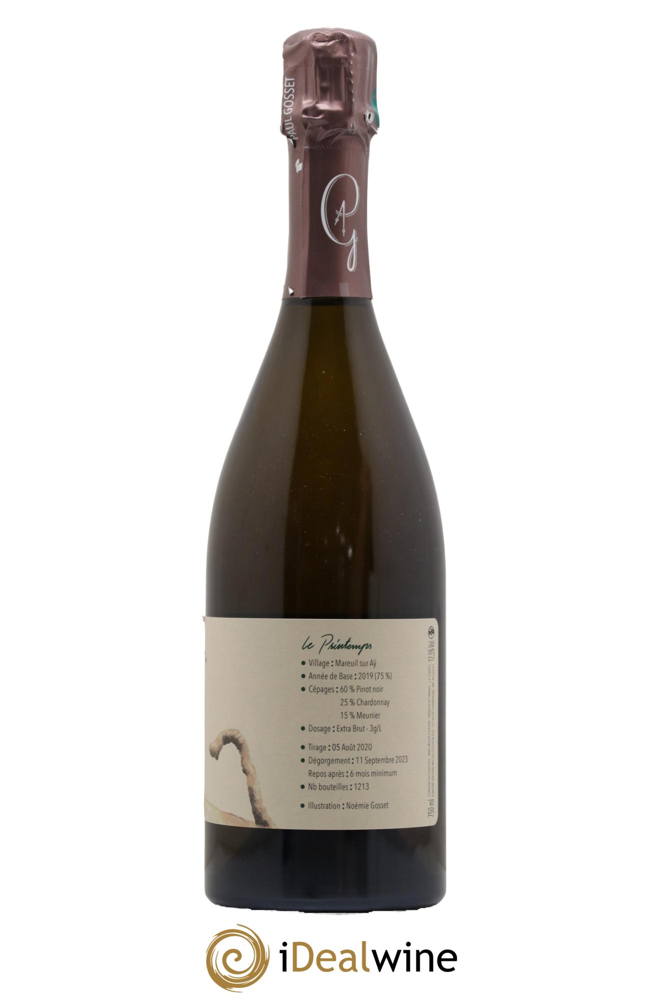 Au Fil des Temps Le Printemps Paul Gosset - Lot de 1 bouteille - 1