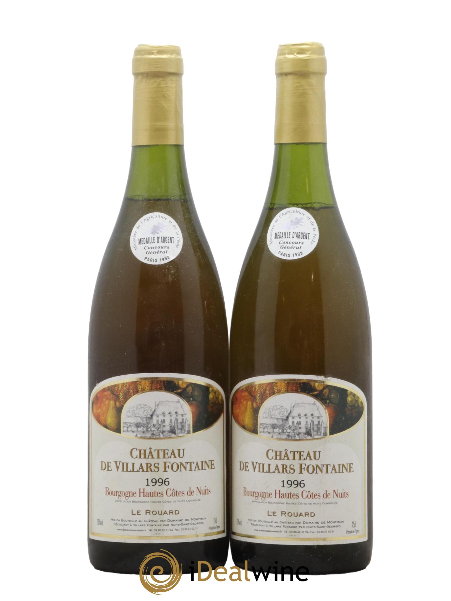 Hautes-Côtes de Nuits Le Rouard Domaine de Villars Fontaine 1996 - Lot de 2 bouteilles - 0