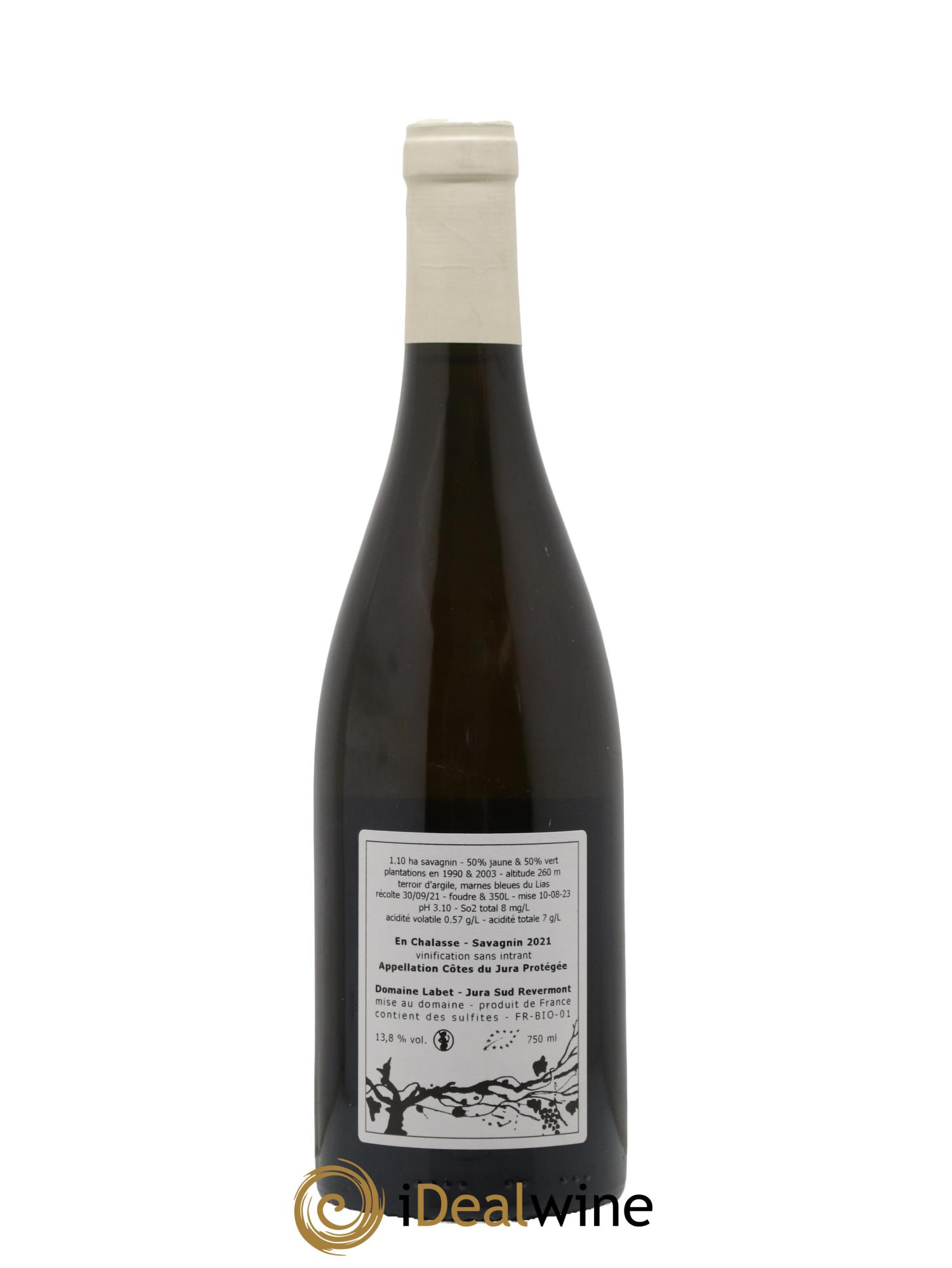 Côtes du Jura Fleur de Savagnin En Chalasse Romain - Julien - Charline Labet 2021 - Lot de 1 bouteille - 1