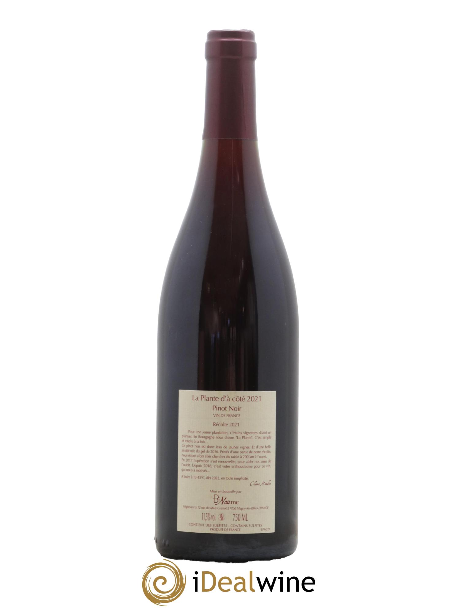 Vin de France La Plante d'à coté Binaume Bizot-Naudin 2021 - Lot de 1 bouteille - 1
