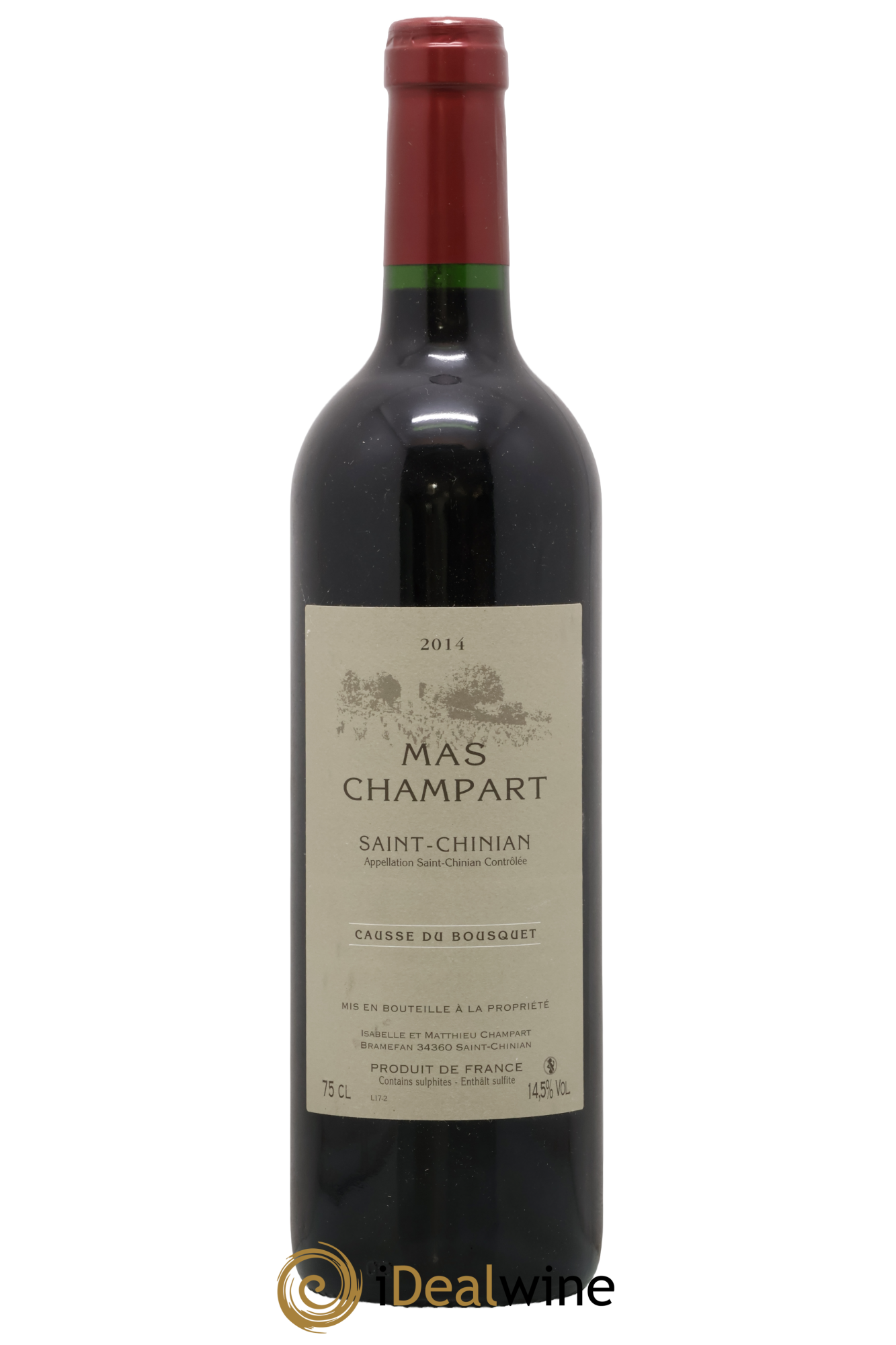 Saint-Chinian Mas Champart Causse du Bousquet Isabelle et Mathieu Champart 2014 - Lote de 1 botella - 0