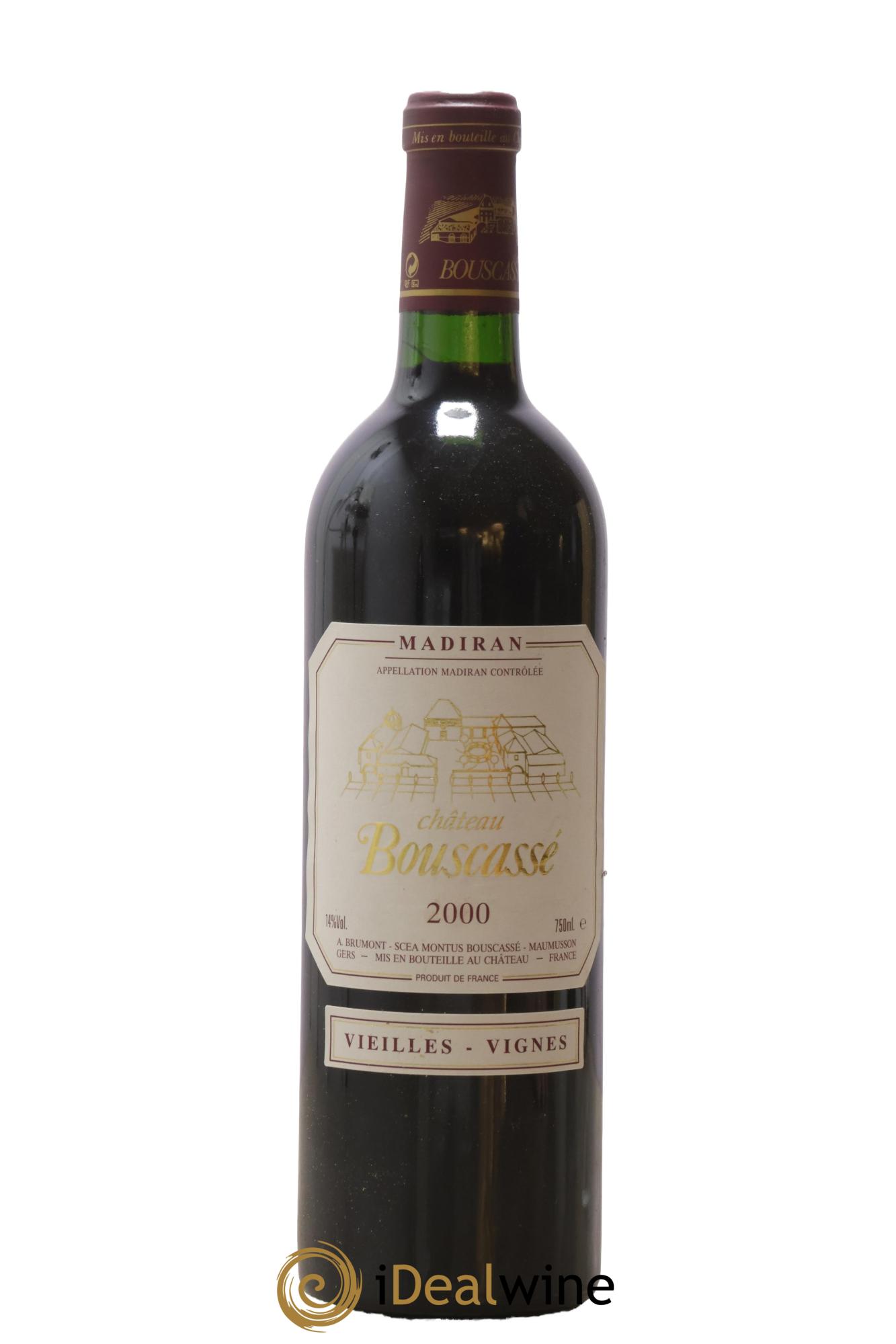 Madiran Vieilles Vignes Château Bouscassé - Alain Brumont 2000 - Lot de 1 bouteille - 0