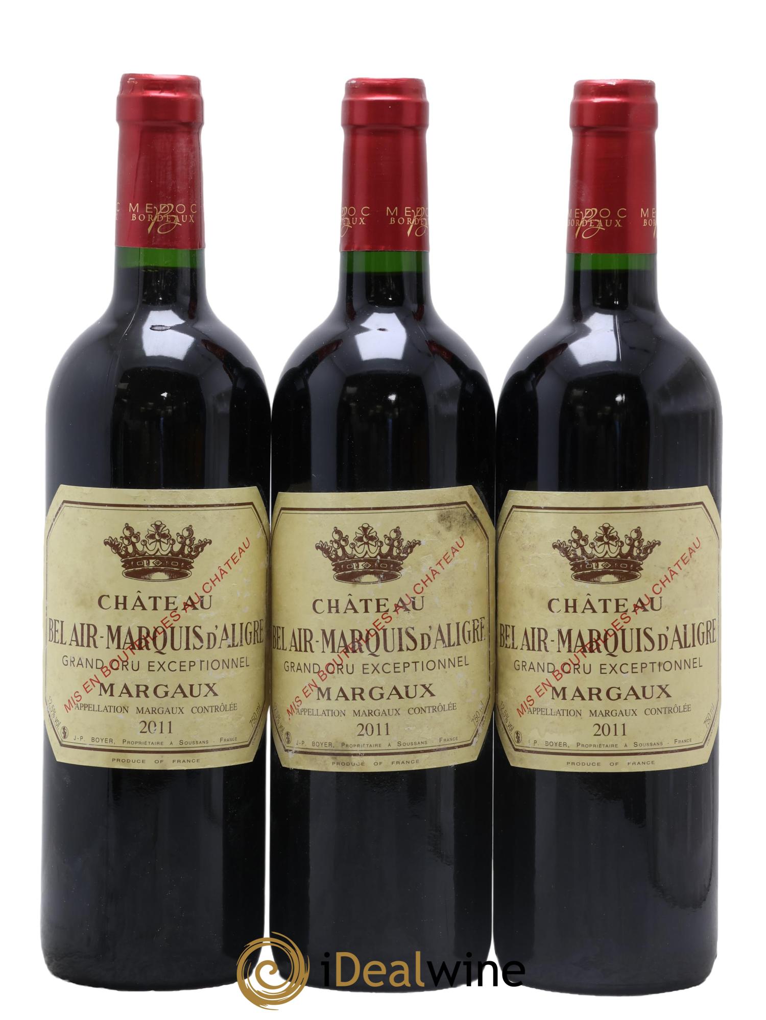 Château Bel Air Marquis d'Aligre 2011 - Posten von 3 Flaschen - 0
