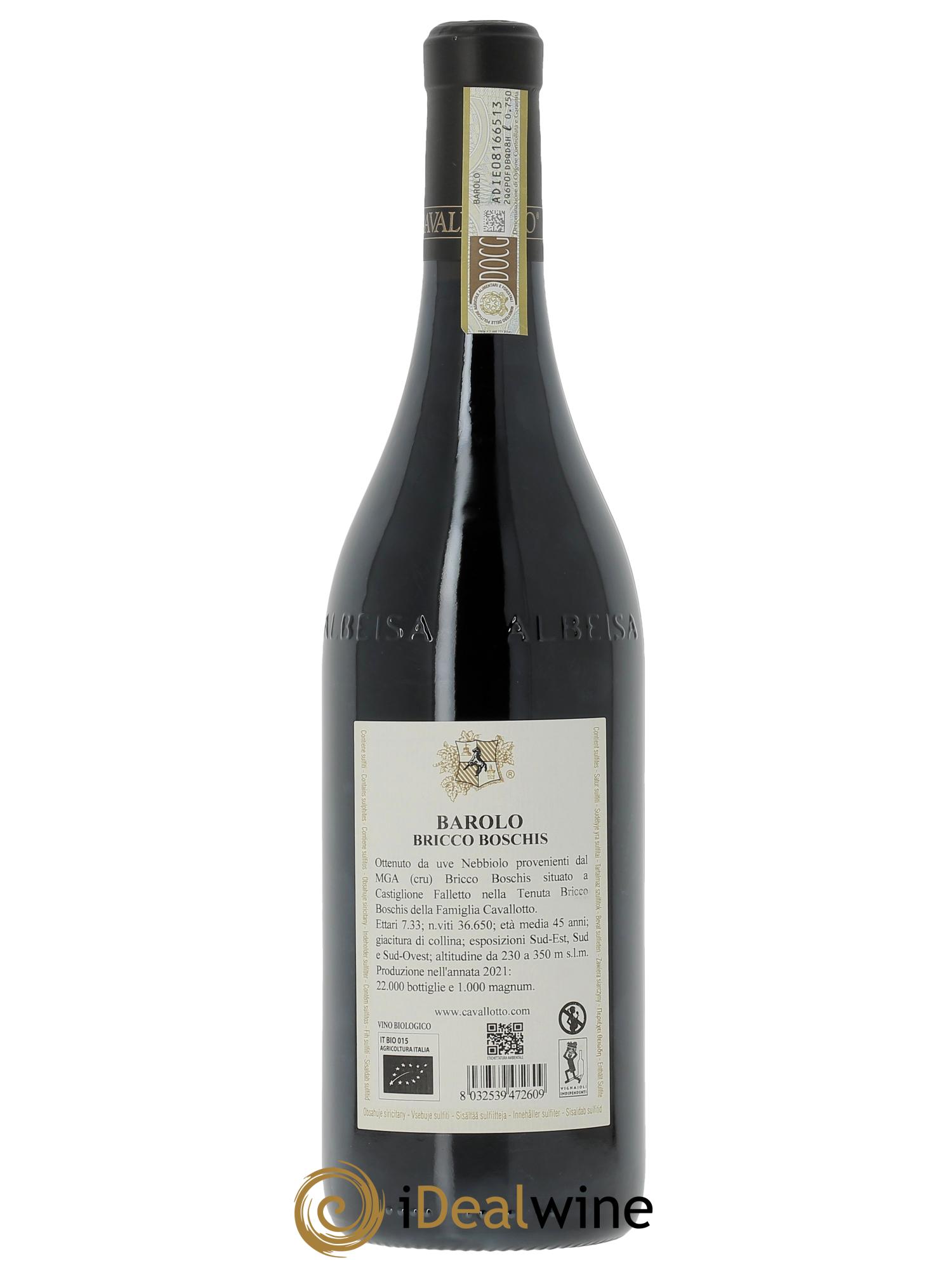 Barolo DOCG Bricco Boschis Cavallotto  2021 - Lot of 1 bottle - 1