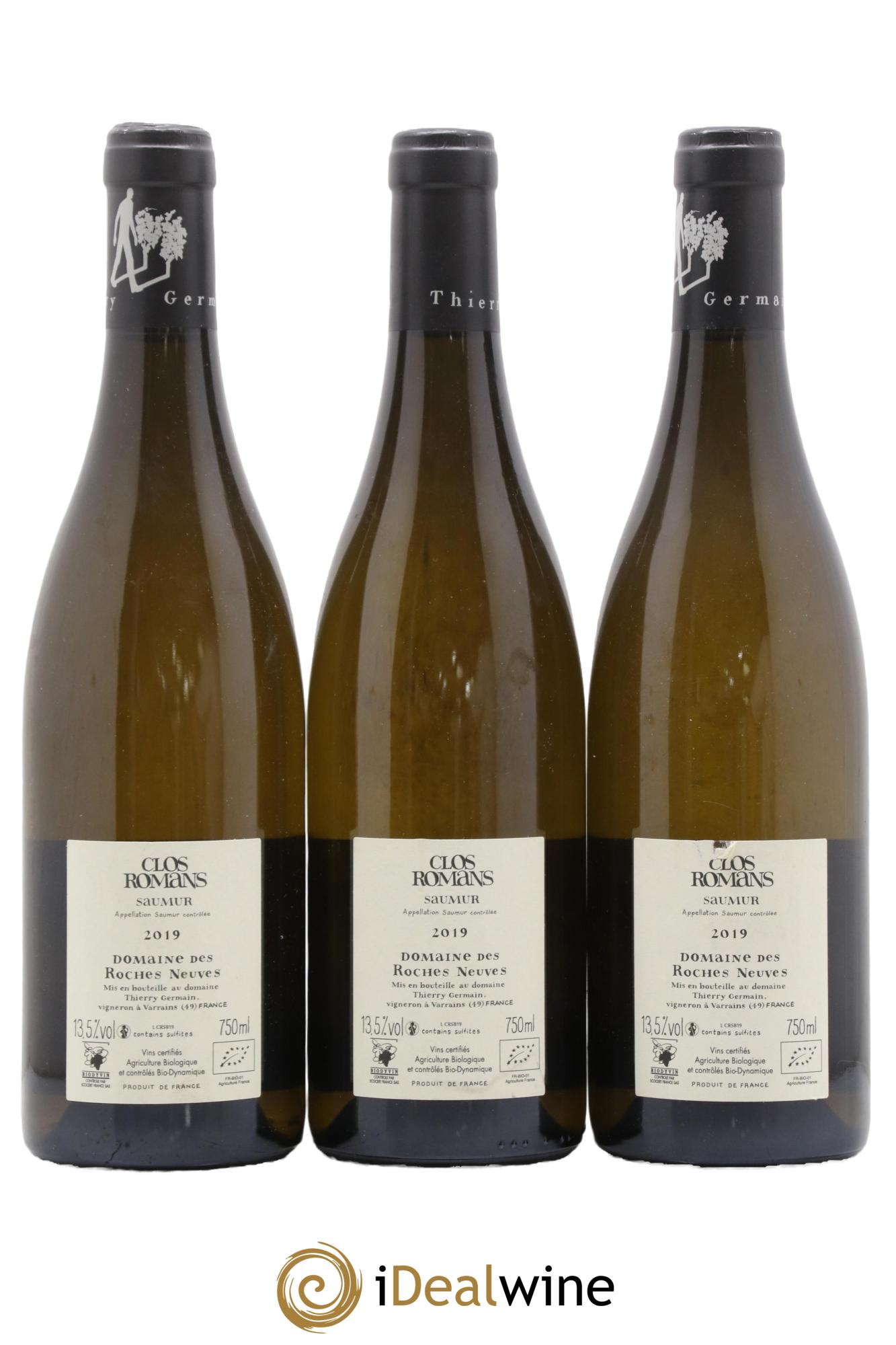 Saumur Clos Romans Domaine des Roches Neuves - Thierry Germain 2019 - Lot de 3 bouteilles - 1
