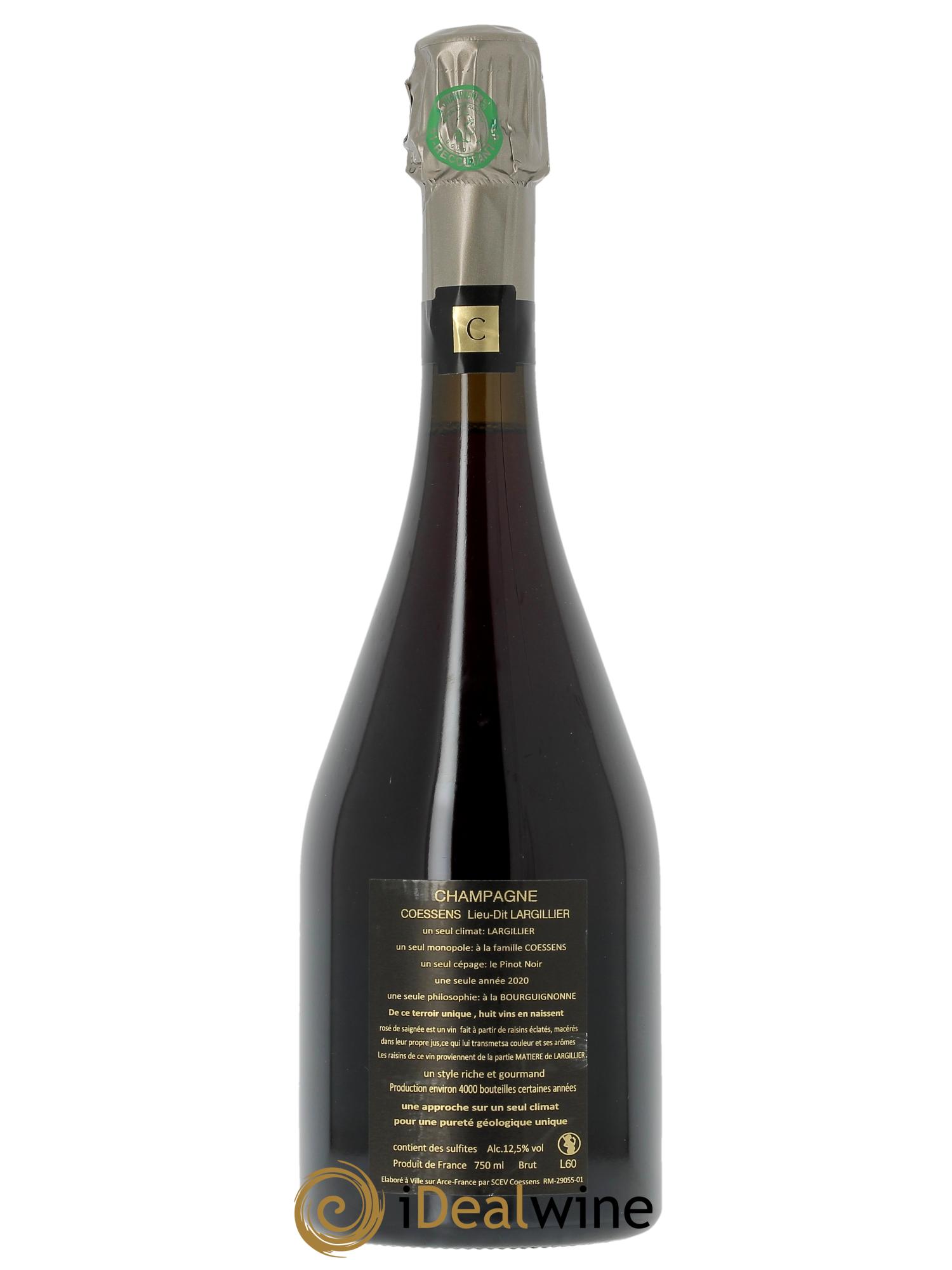 Largillier Rosé de Saignée Brut Jérome Coessens - Lot de 1 bouteille - 1