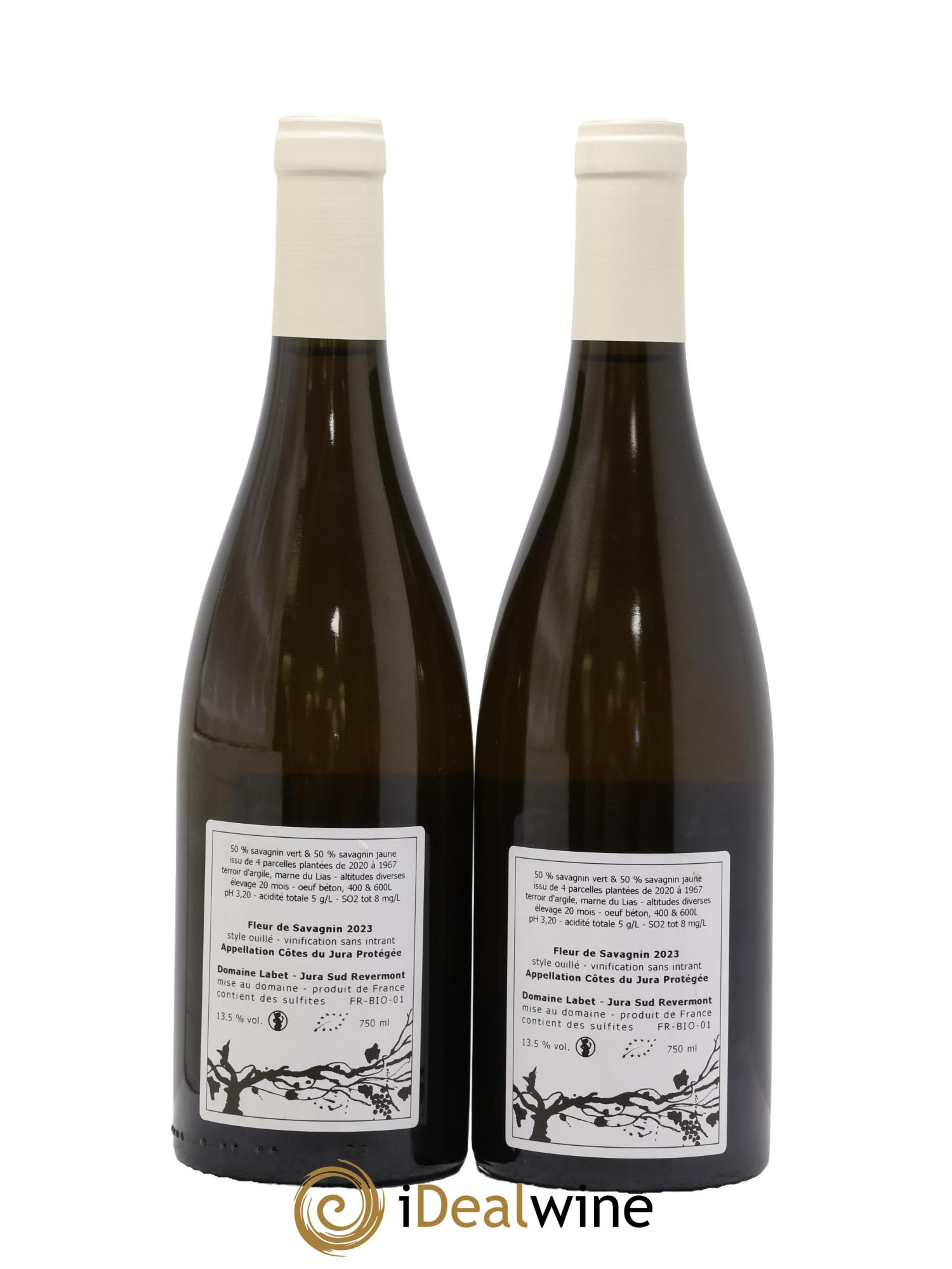 Côtes du Jura Fleur de Savagnin Romain - Julien  - Charline Labet 2023 - Lot de 2 bouteilles - 1