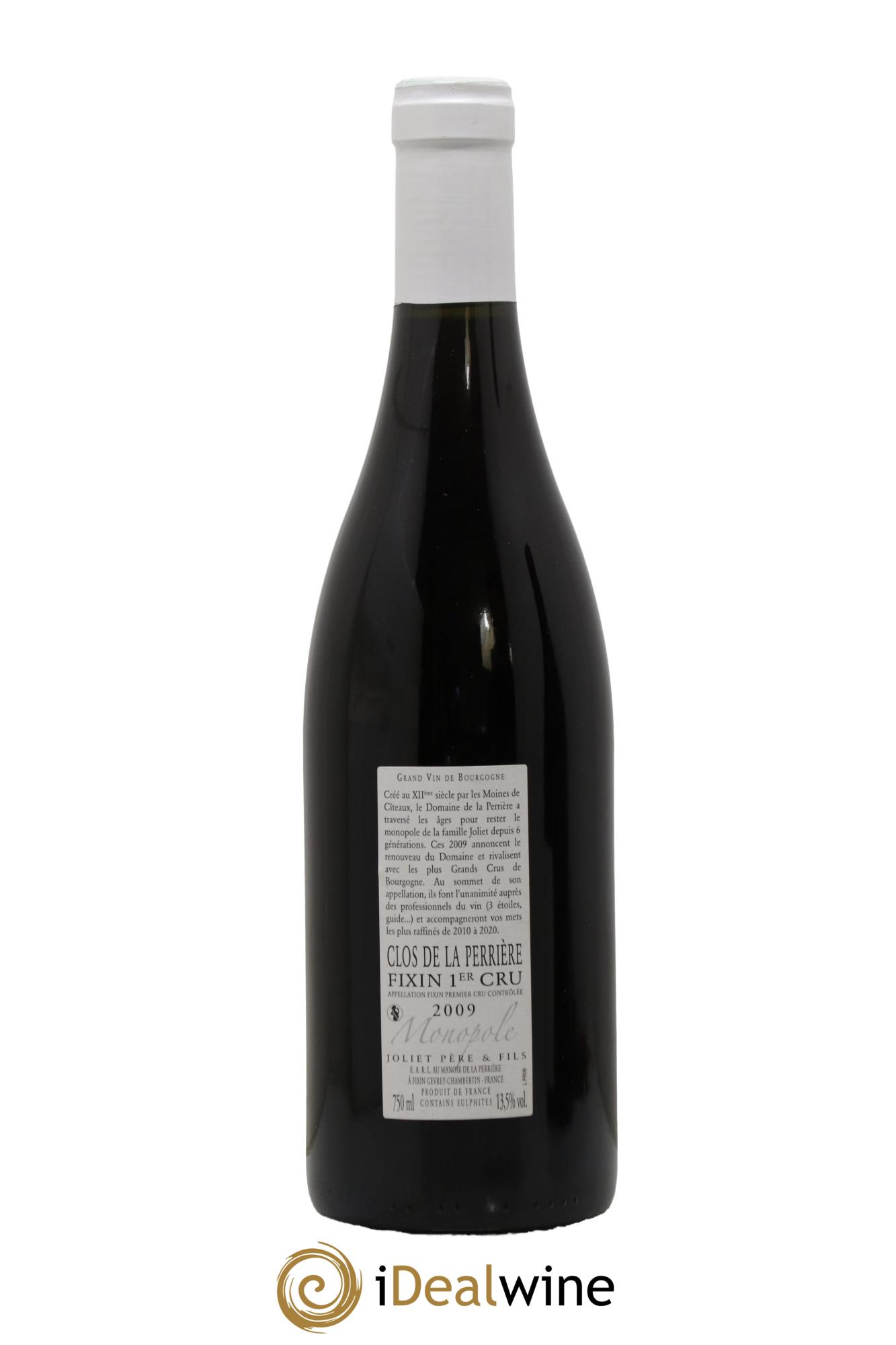 Fixin 1er Cru Clos de la Perrière Joliet Père & Fils (Domaine) 2009 - Lotto di 1 bottiglia - 1