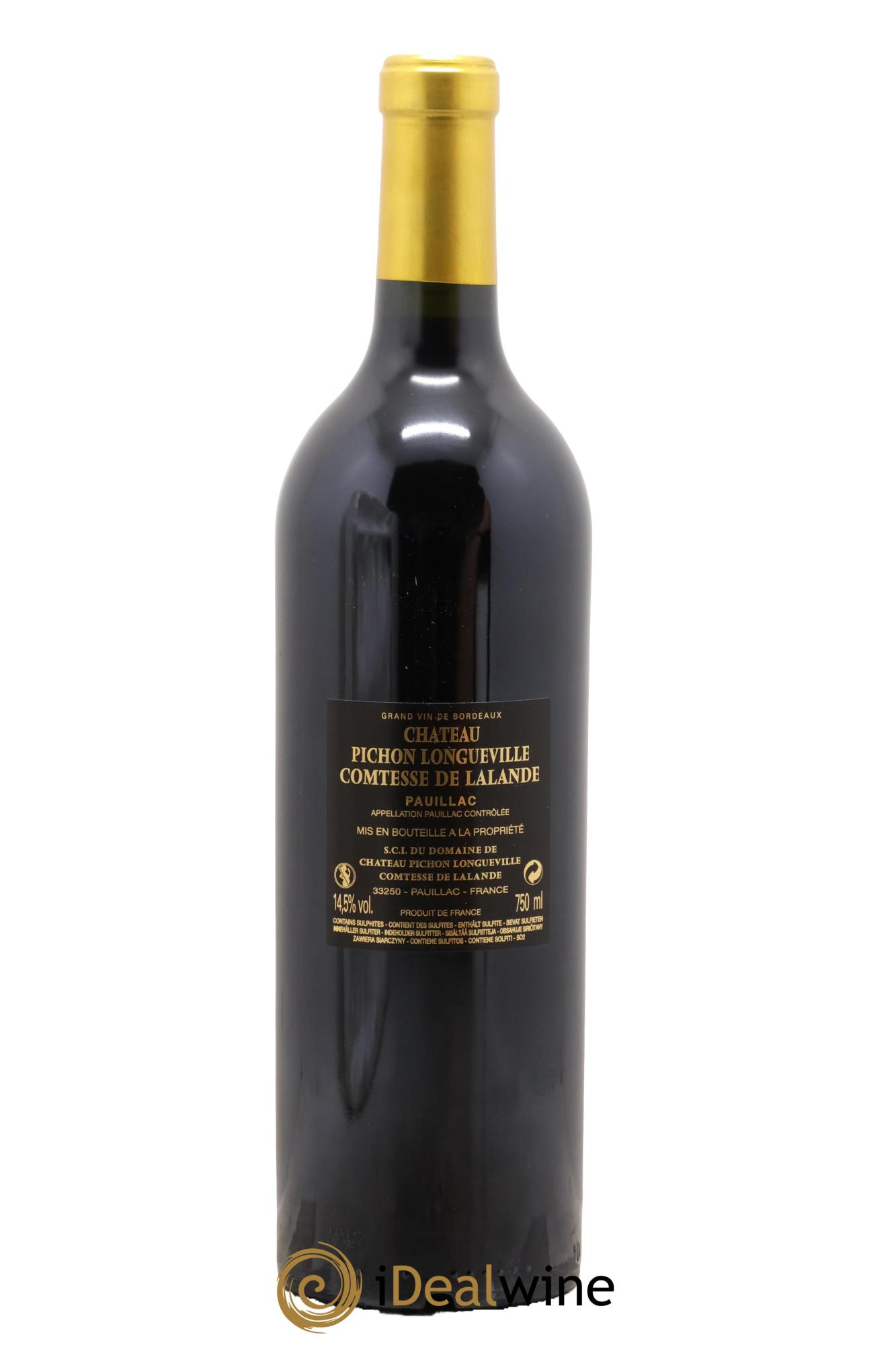 Château Pichon Longueville Comtesse de Lalande 2ème Grand Cru Classé 2018 - Lot de 1 bouteille - 1