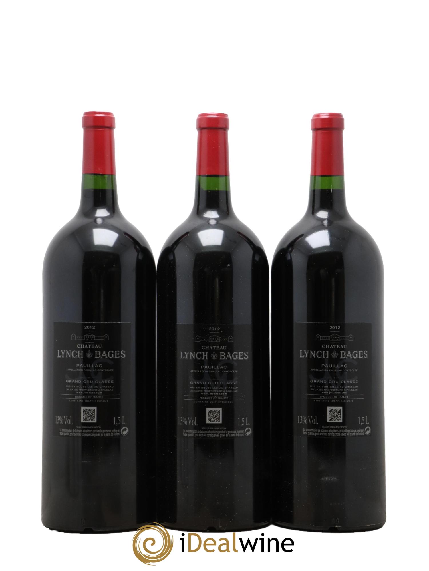 Château Lynch Bages 5ème Grand Cru Classé 2012 - Lotto di 3 magnum - 1